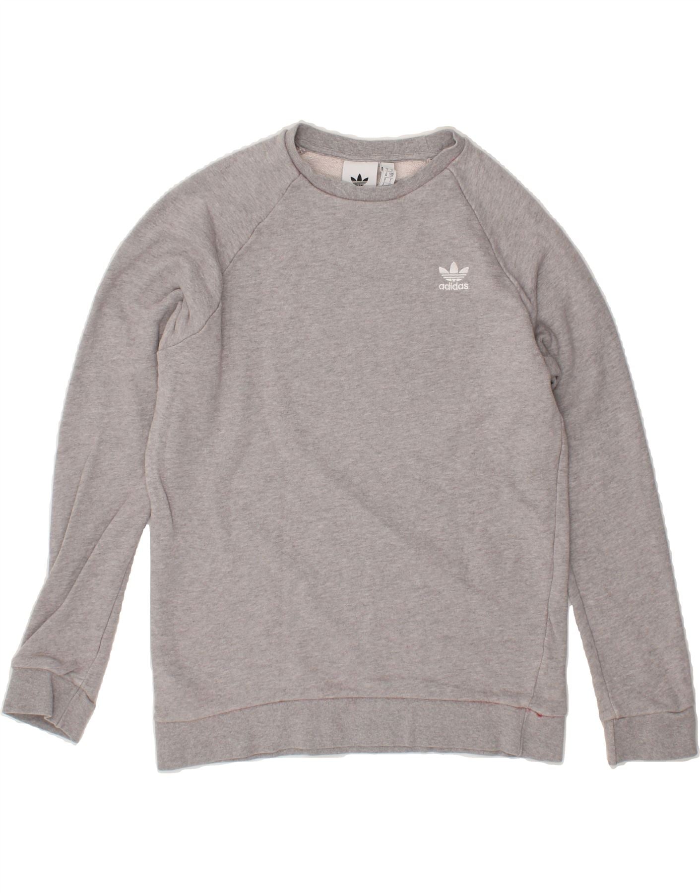 image of ADIDAS Mens Sweatshirt Jumper Small Grey Cotton