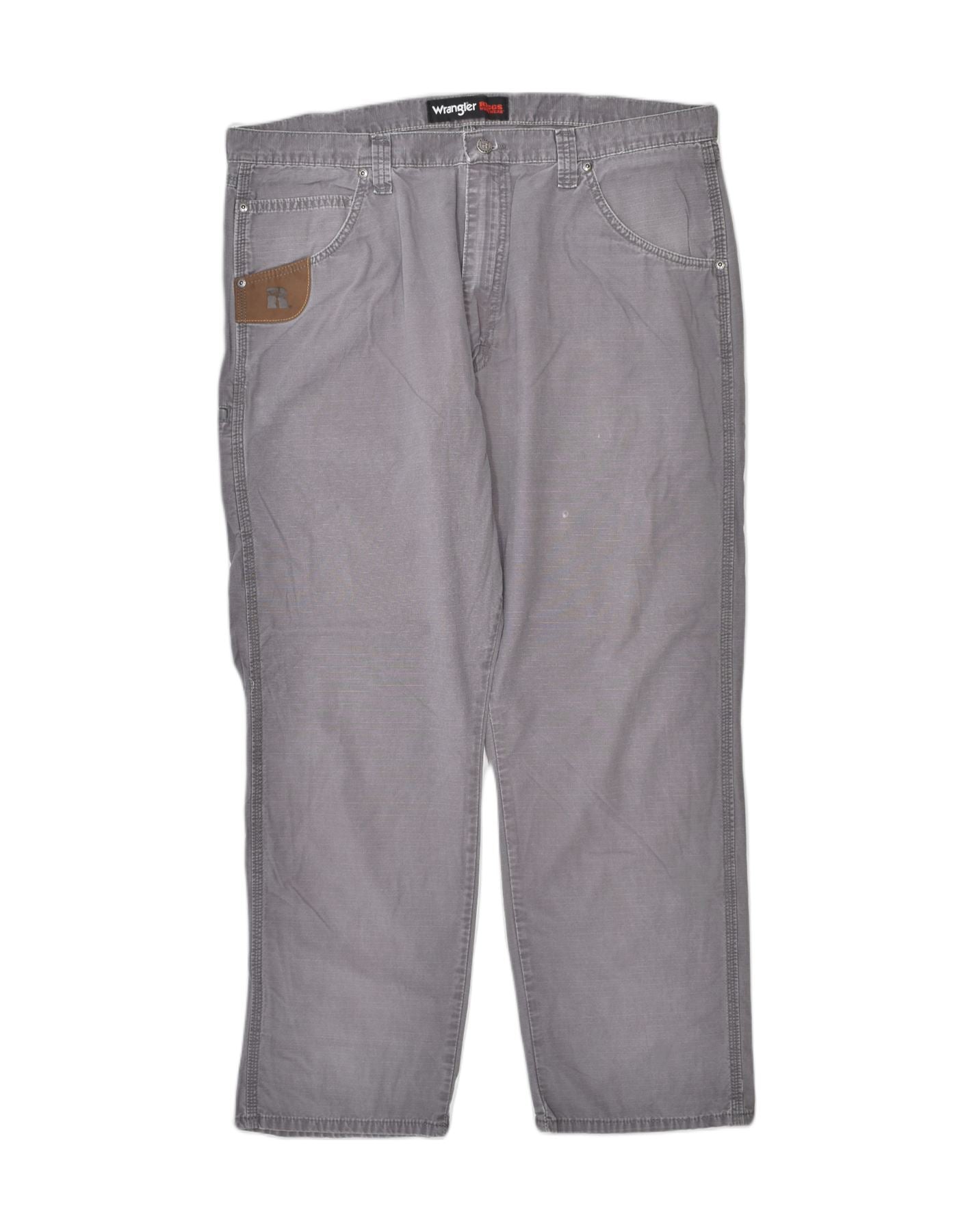 image of WRANGLER Mens Tapered Casual Trousers W40 L30  Grey Cotton