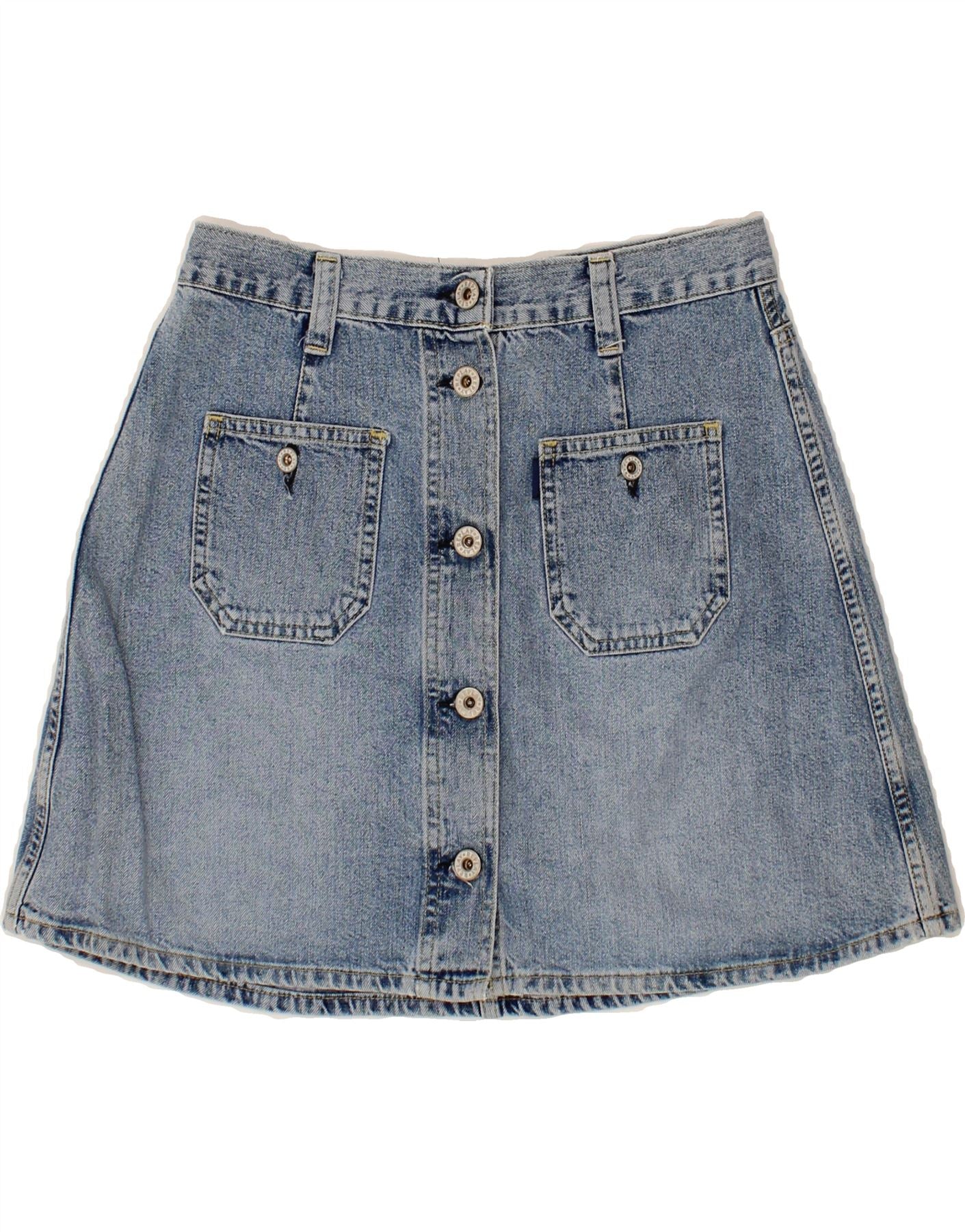 Image of REPLAY Womens Denim Skirt Medium W28 Blue Cotton