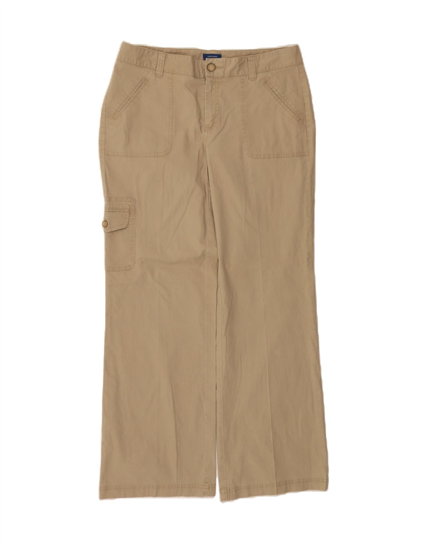 image of DOCKERS Womens Favorite Fit Cargo Trousers US 10 Large W34 L31 Beige
