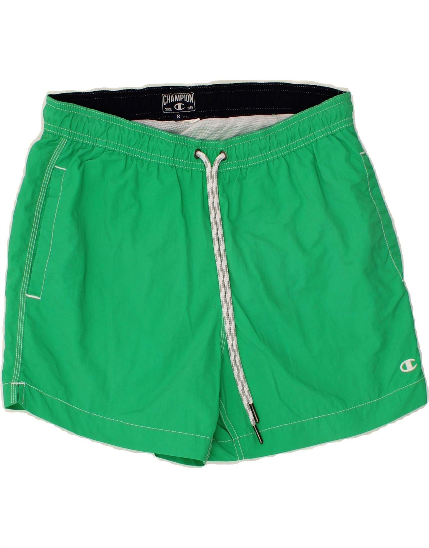 image of CHAMPION Mens Swimming Shorts Small Green