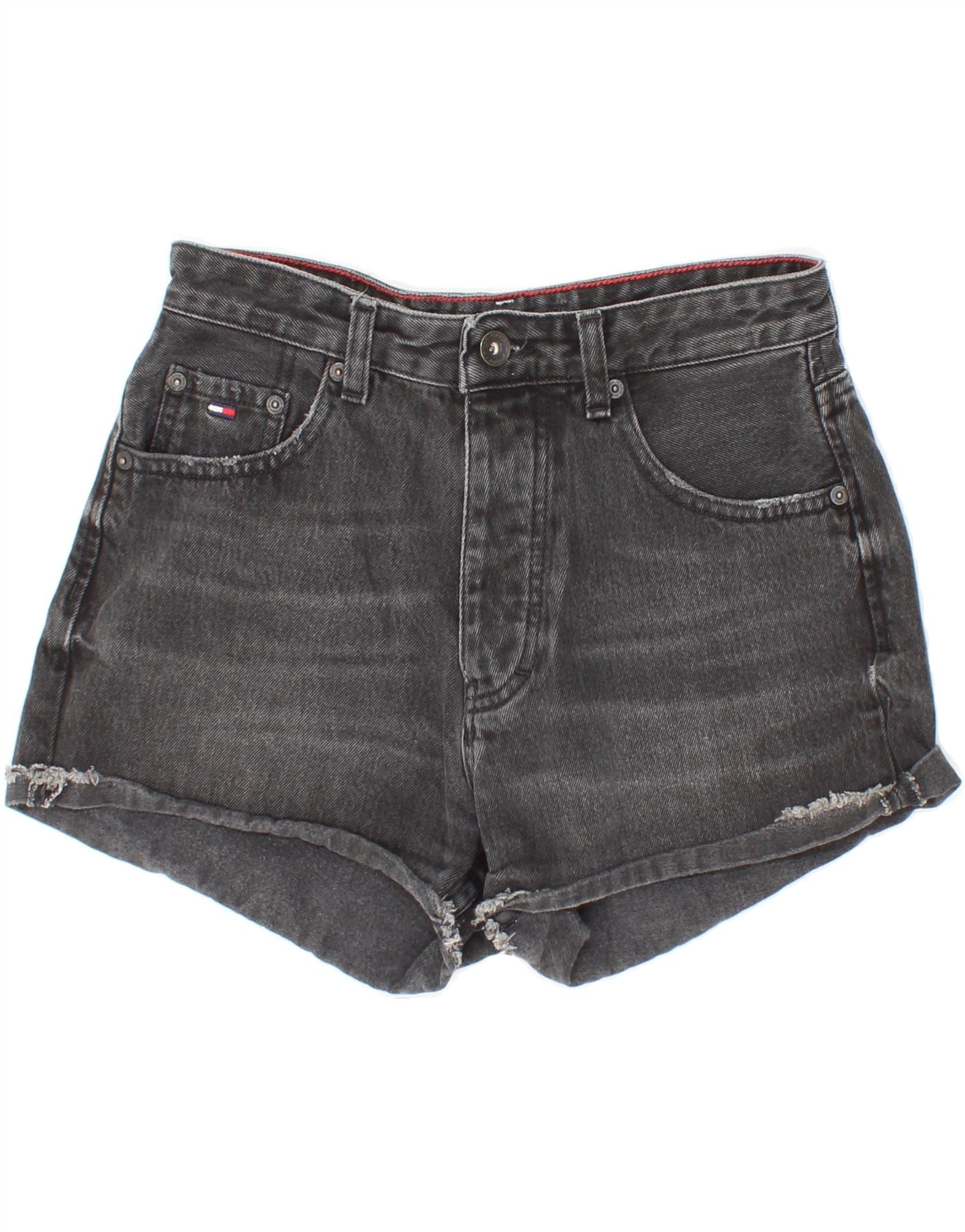 image of TOMMY HILFIGER Womens Denim Shorts W28 Medium  Grey Cotton