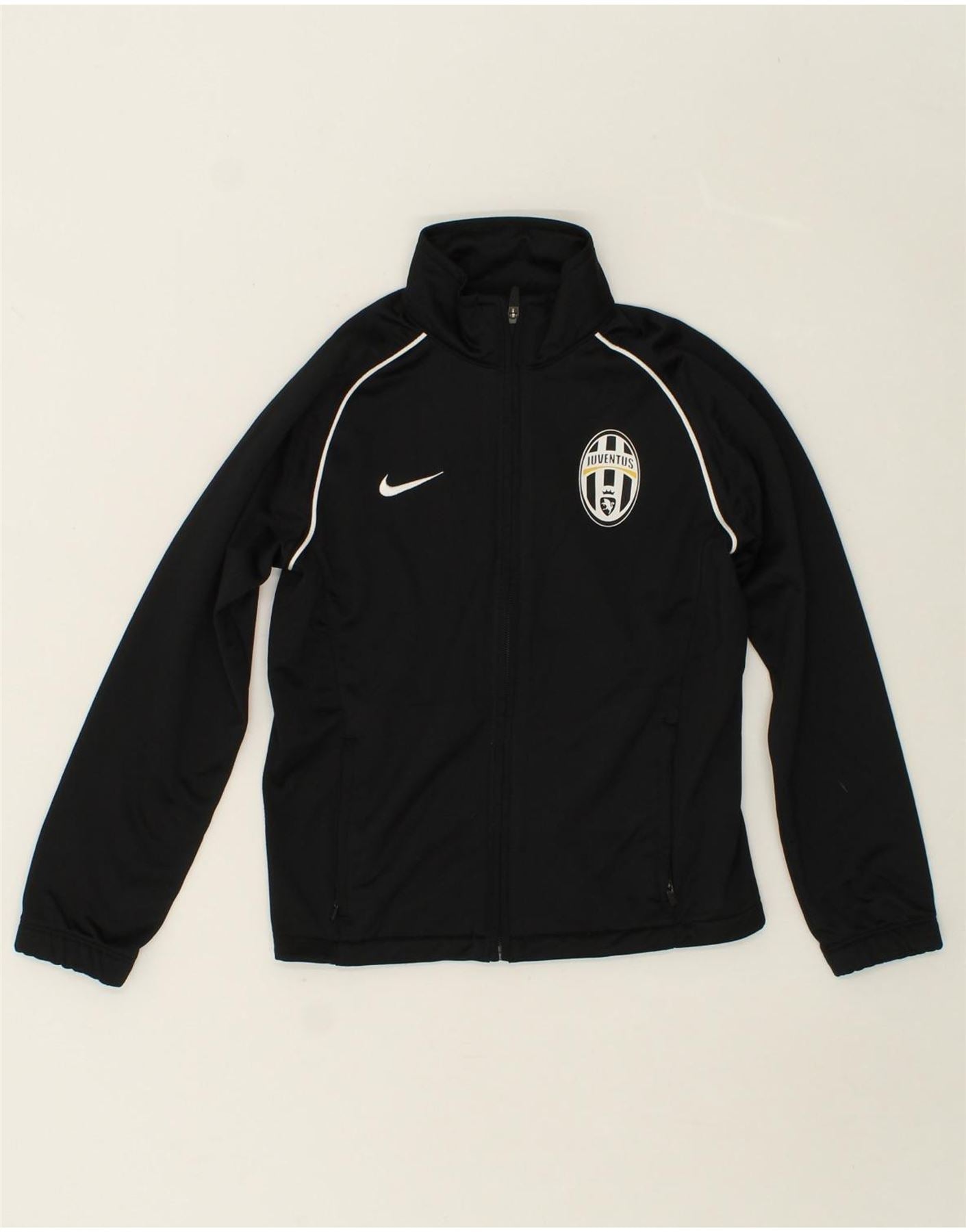 image of NIKE Girls Juventus Tracksuit Top Jacket 8-9 Years Small  Black Polyester