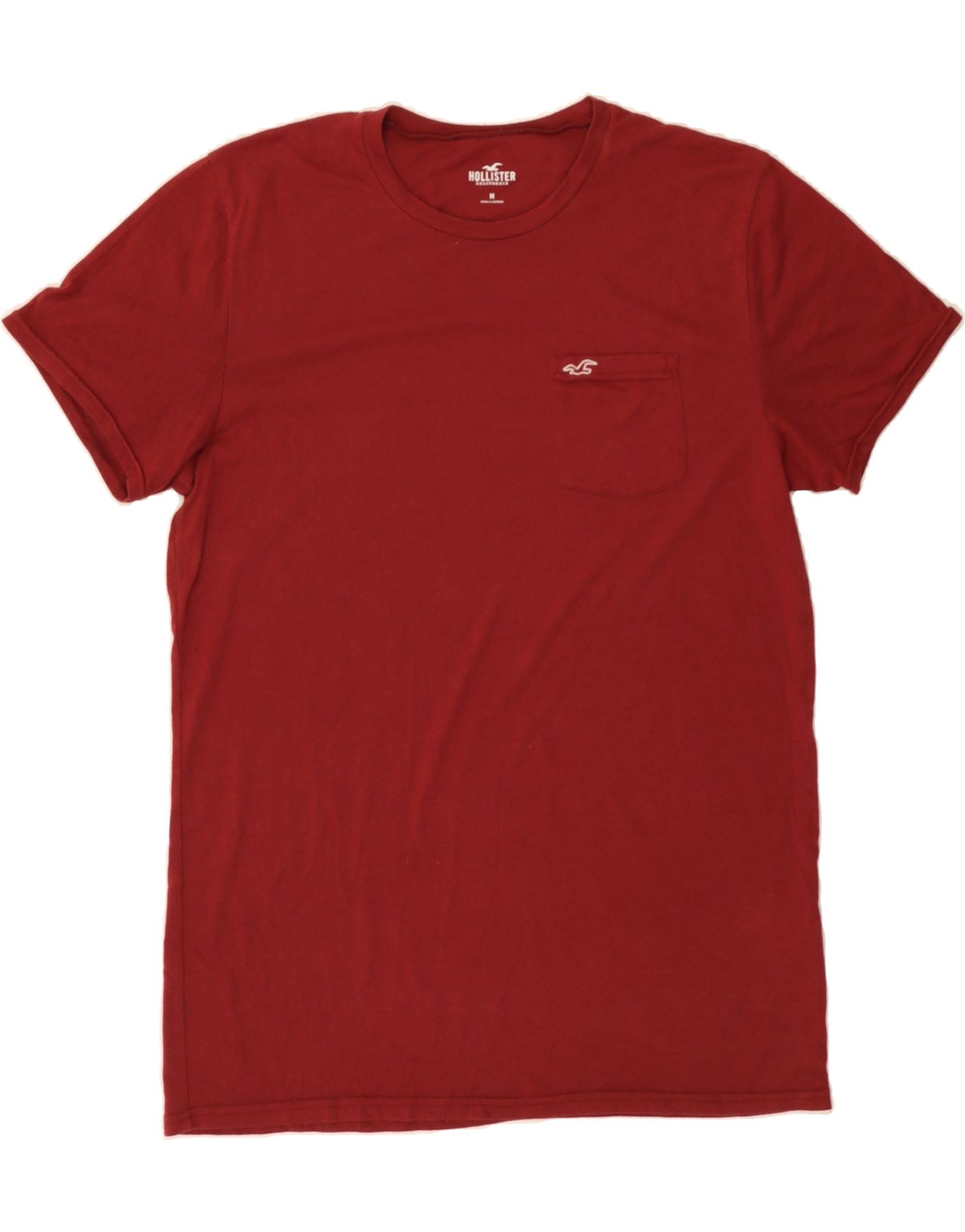 image of HOLLISTER Mens T-Shirt Top Medium Red Cotton