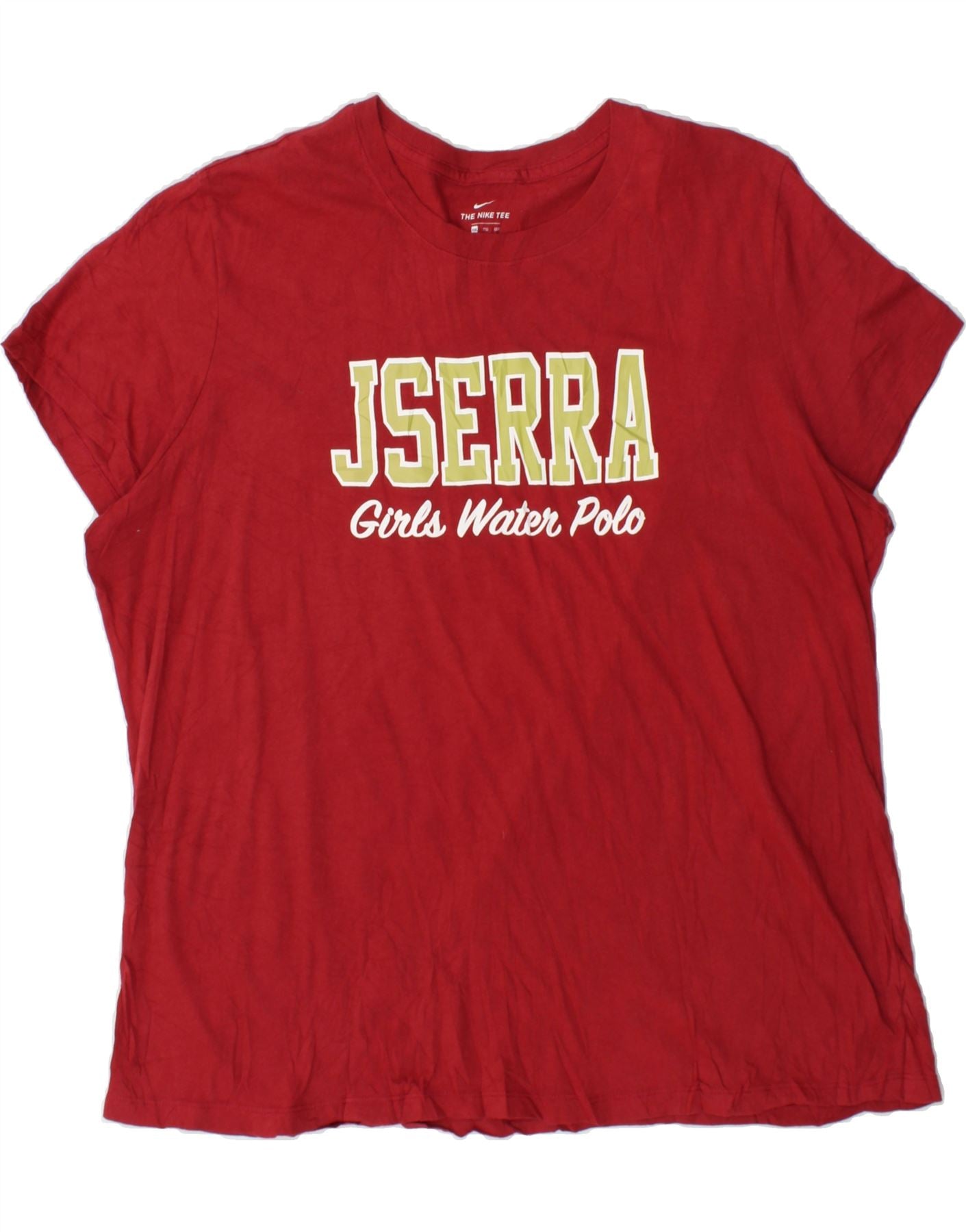 image of NIKE Womens Graphic T-Shirt Top UK 20 2XL Red Cotton