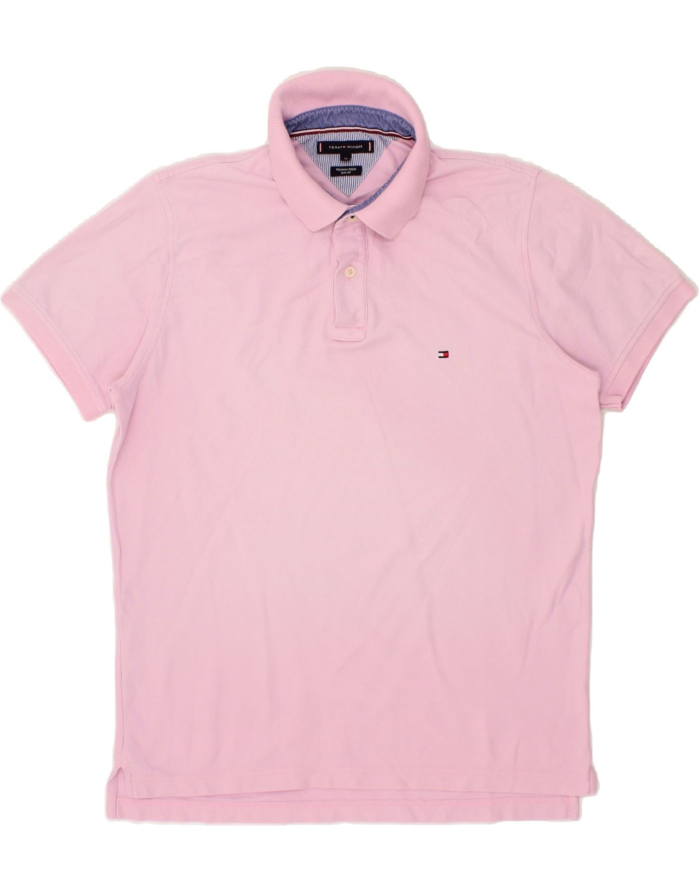 image of TOMMY HILFIGER Mens Slim Fit Polo Shirt XL Pink