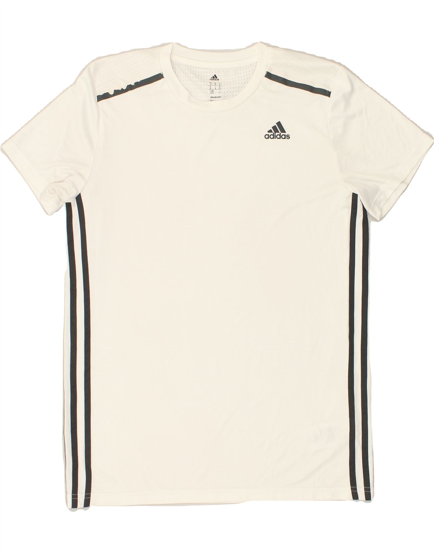 Image of ADIDAS Mens Climacool T-Shirt Top Medium White Polyester