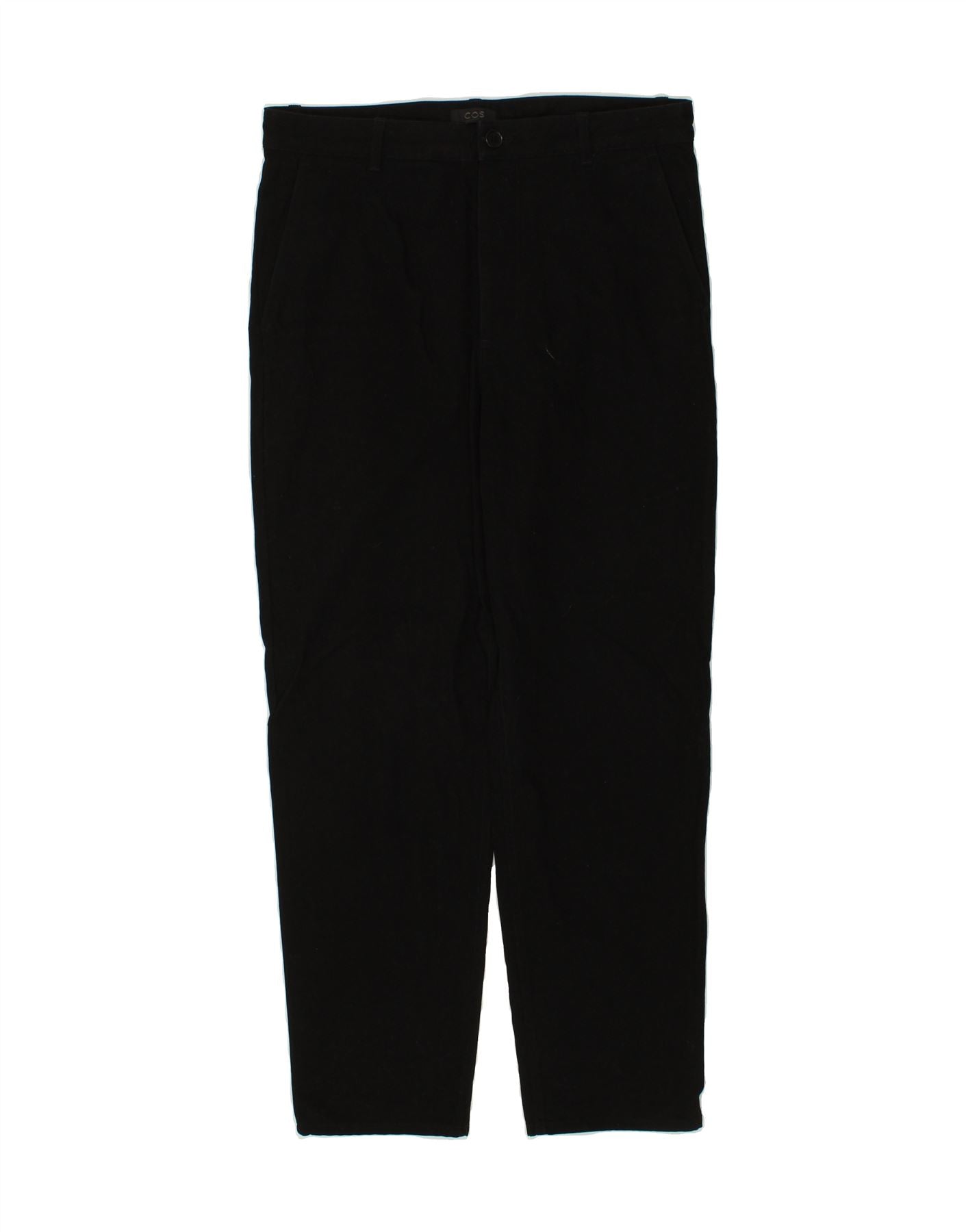 image of COS Mens Slim Chino Trousers W40 L31 Black Cotton