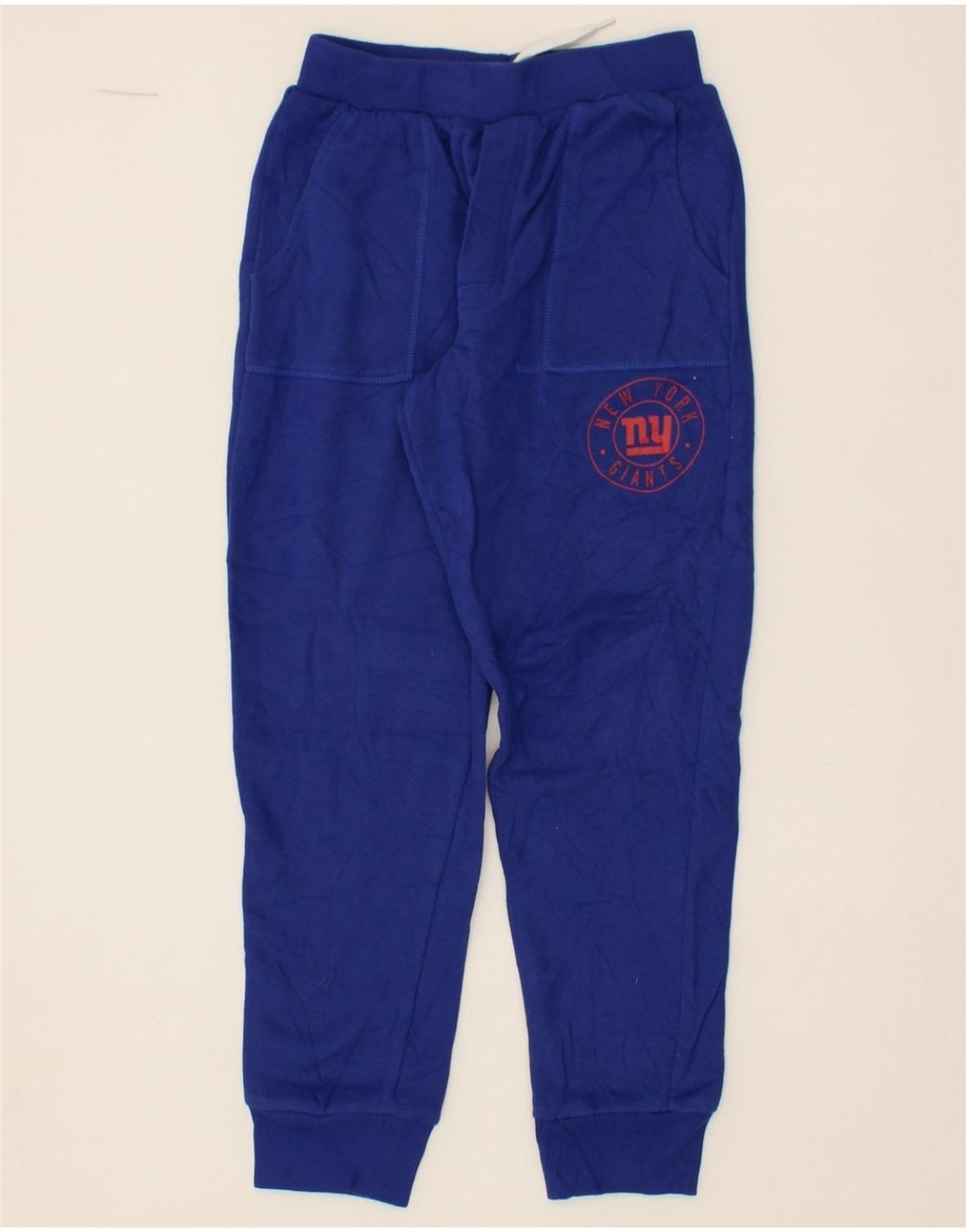 image of NFL Boys New York Giants Tracksuit Trousers Joggers 10-11 Years  Blue