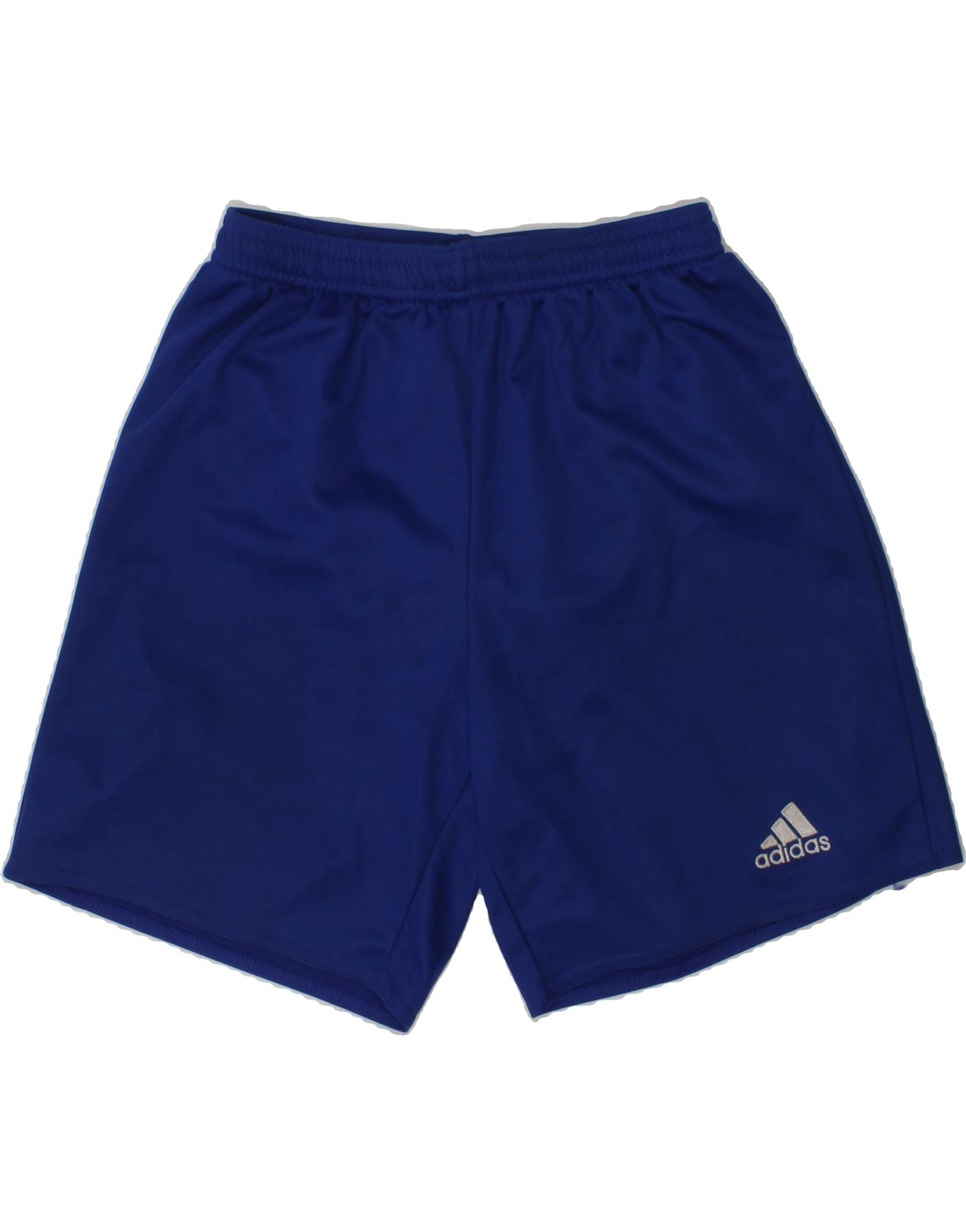 ADIDAS Boys Climalite Sport Shorts 11-12 Years Blue Polyester