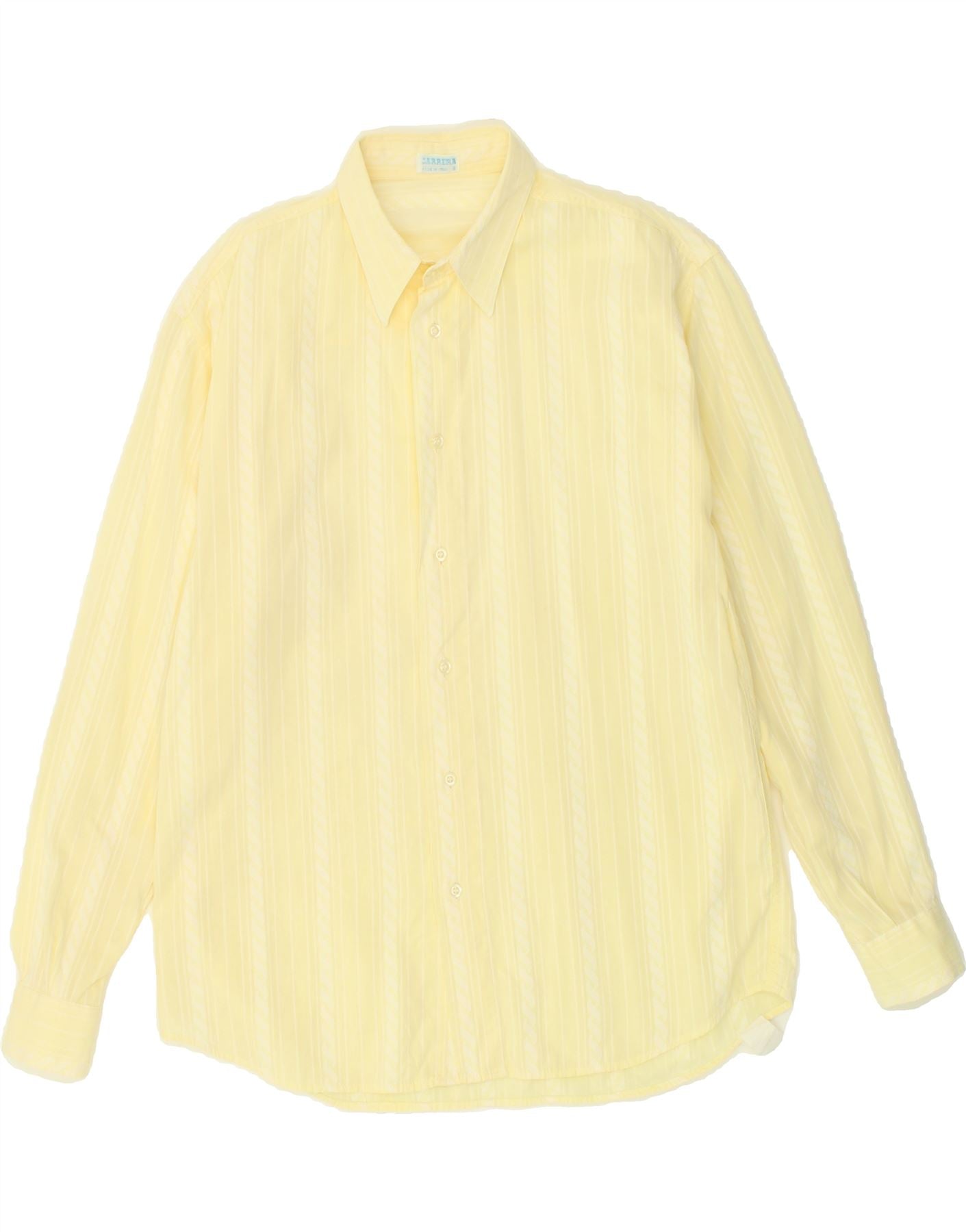 image of CARRERA Mens Shirt Small Yellow Striped Cotton