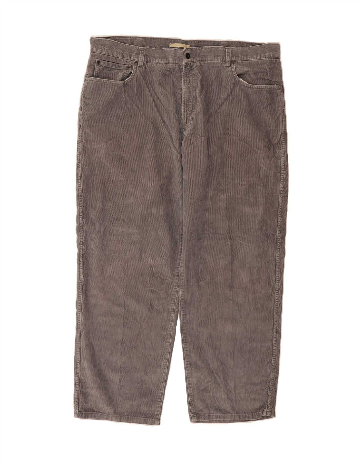 image of L.L.BEAN Mens Straight Corduroy Trousers W42 L30  Grey Cotton