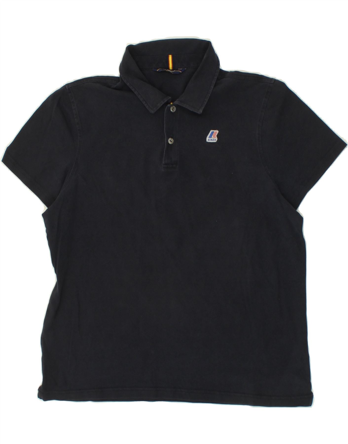 Image of K-WAY Mens Polo Shirt Large Navy Blue