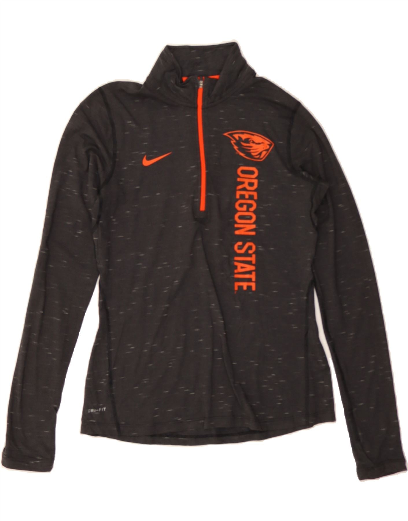 image of NIKE Mens Oregon State Graphic Pullover Tracksuit Top Small Grey Flecked
