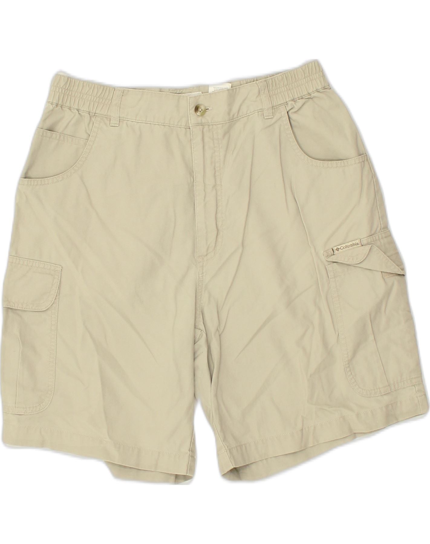 Image of COLUMBIA Womens Cargo Shorts W28 Medium Grey Cotton