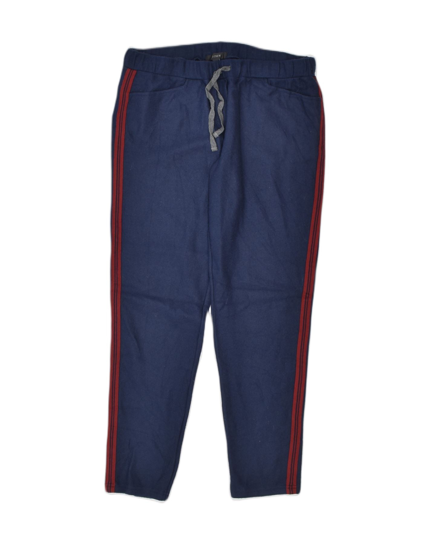 Image of J. CREW Womens Tracksuit Trousers US 10 Large Navy Blue Cotton