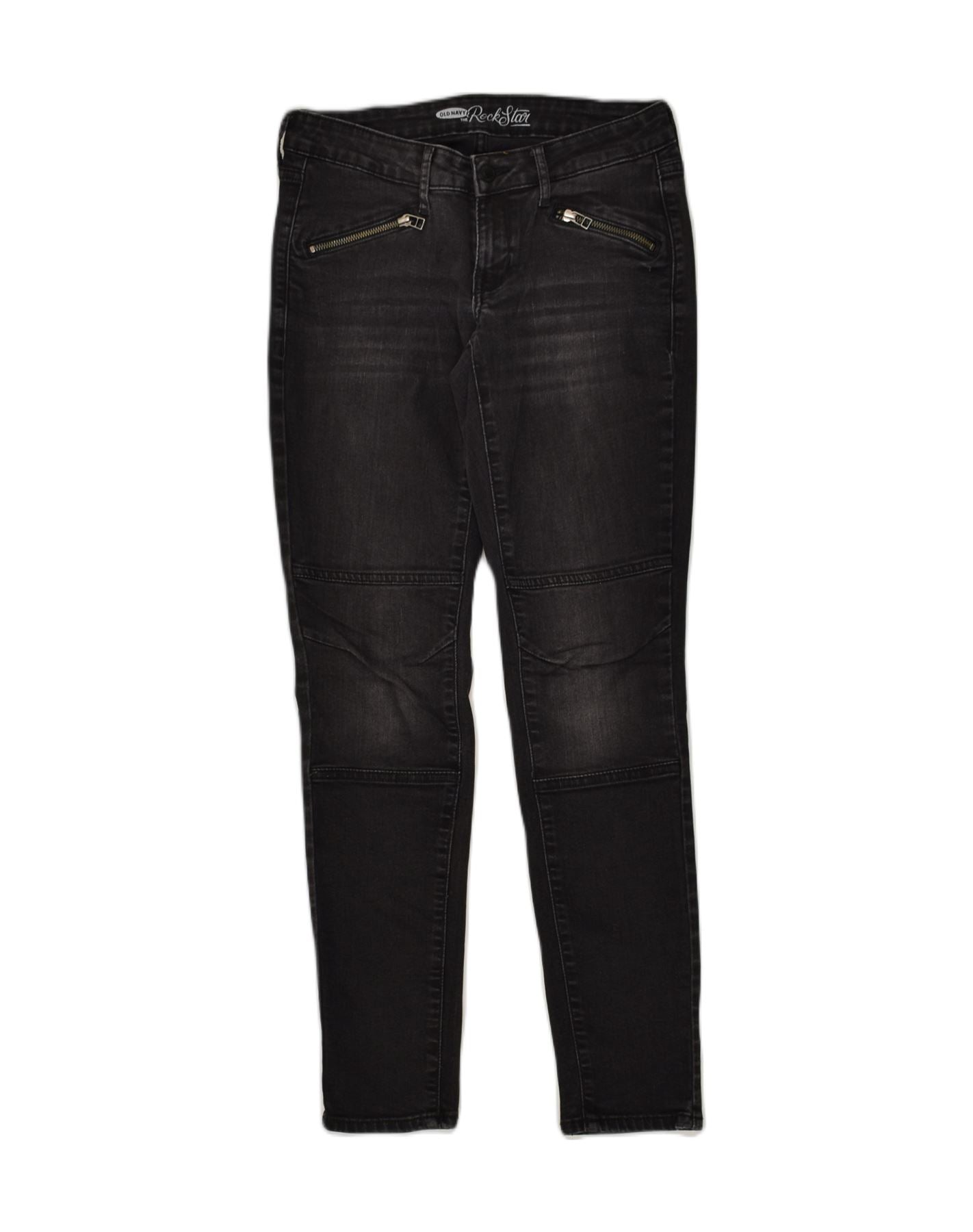 image of OLD NAVY Womens Skinny Jeans US 4 Small W28 L28 Black Cotton