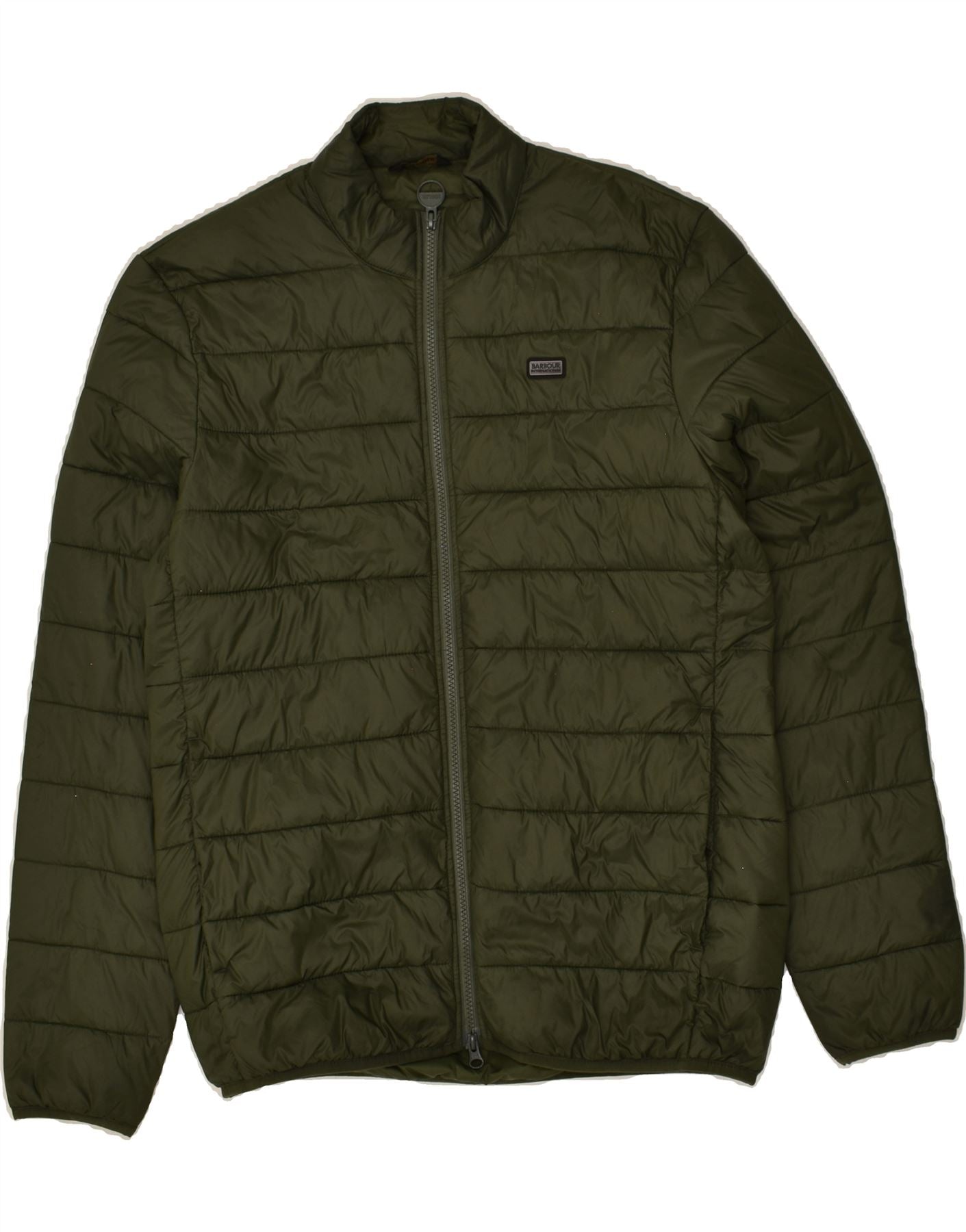 image of BARBOUR Mens Padded Jacket UK 38 Medium Green Polyamide