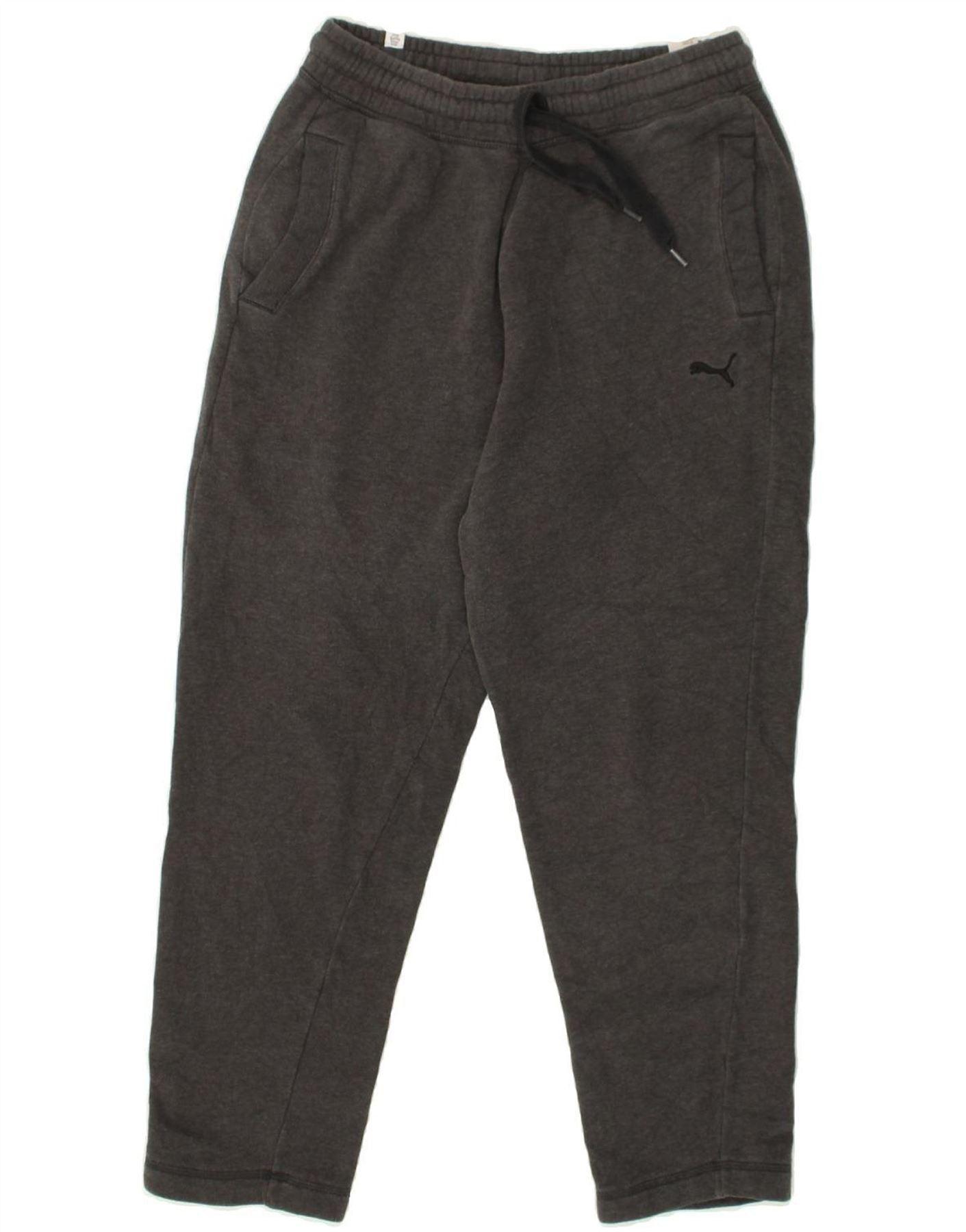 Image of PUMA Mens Tracksuit Trousers Medium Grey Cotton