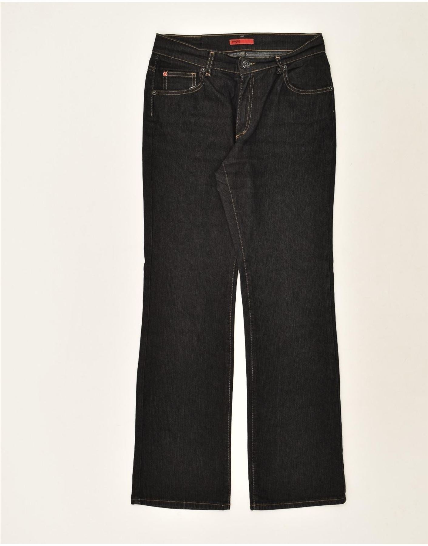 image of ANGELS Womens Bootcut Jeans EU 38 Medium W30 L30 Black Cotton