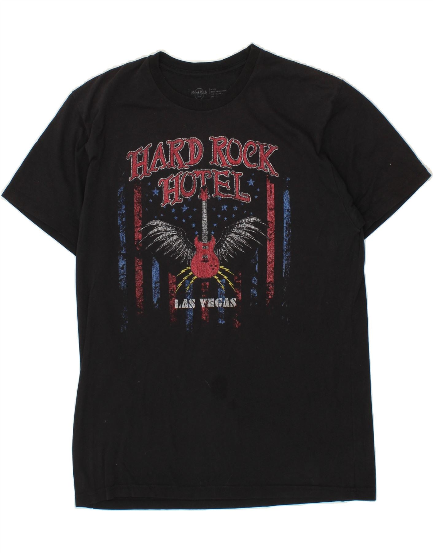 Image of HARD ROCK CAFE Mens Las Vegas Graphic T-Shirt Top Large Black