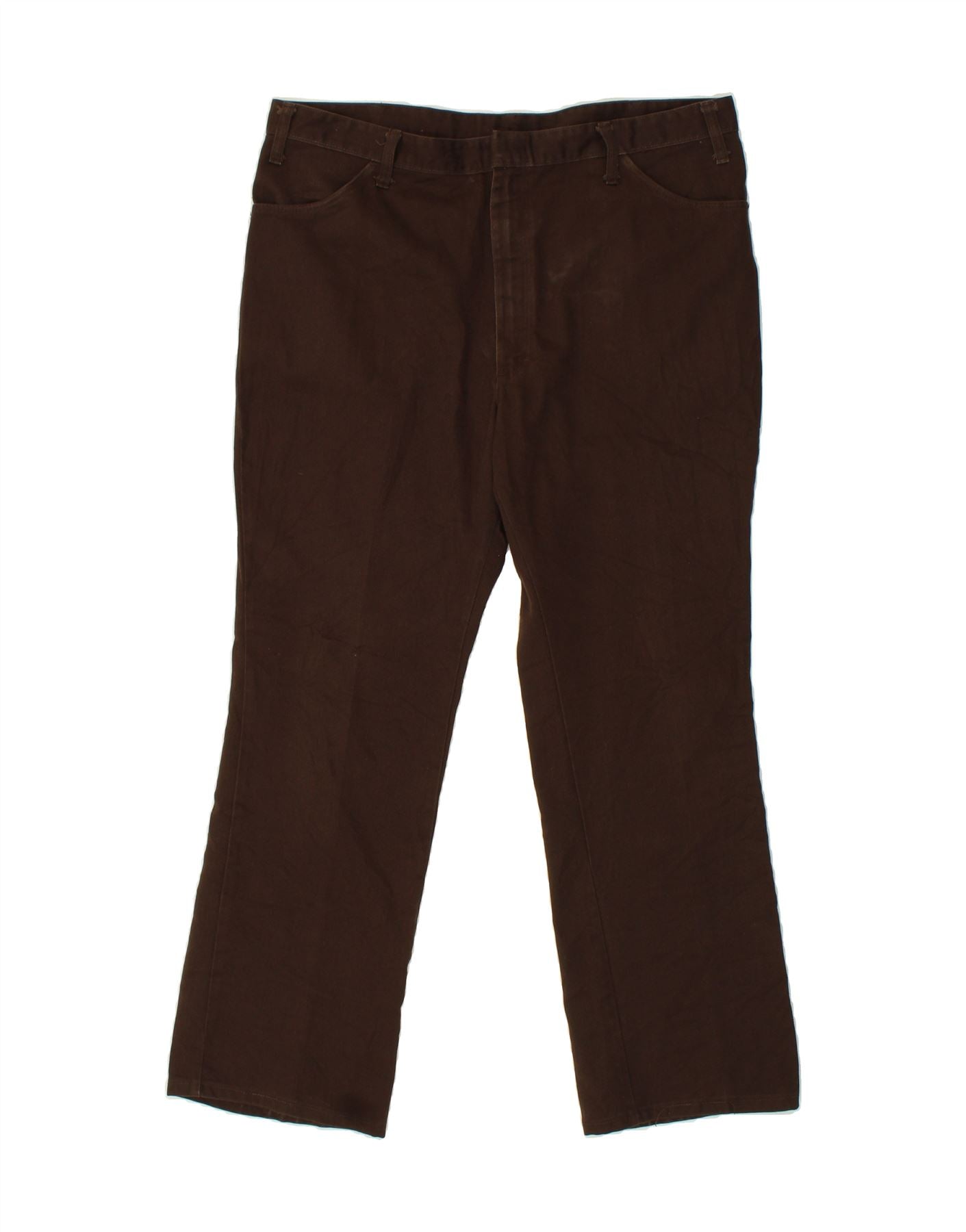 image of DICKIES Mens Bootcut Casual Trousers W40 L31 Brown