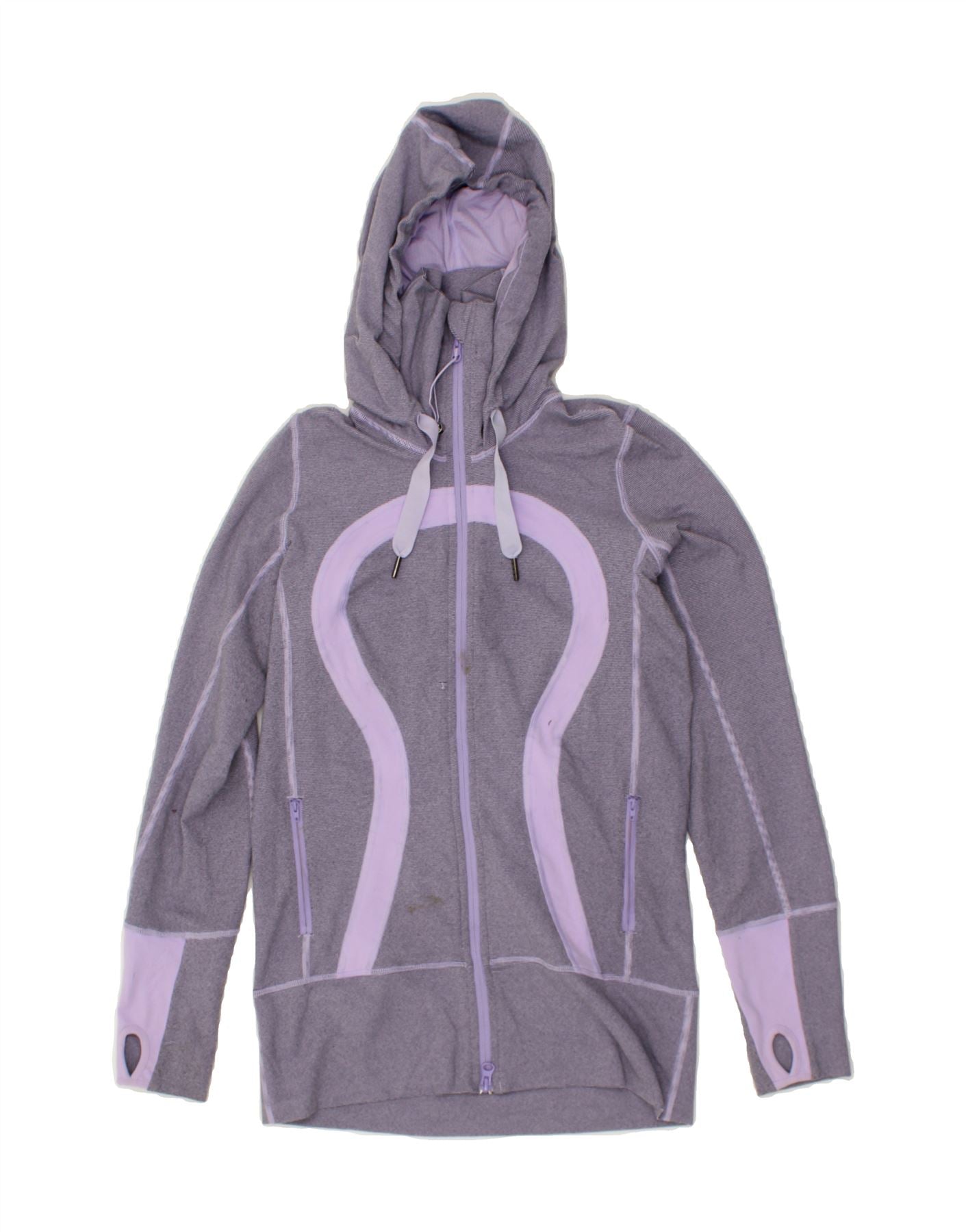 Image of LULULEMON Womens Zip Hoodie Sweater US 4 Small Purple