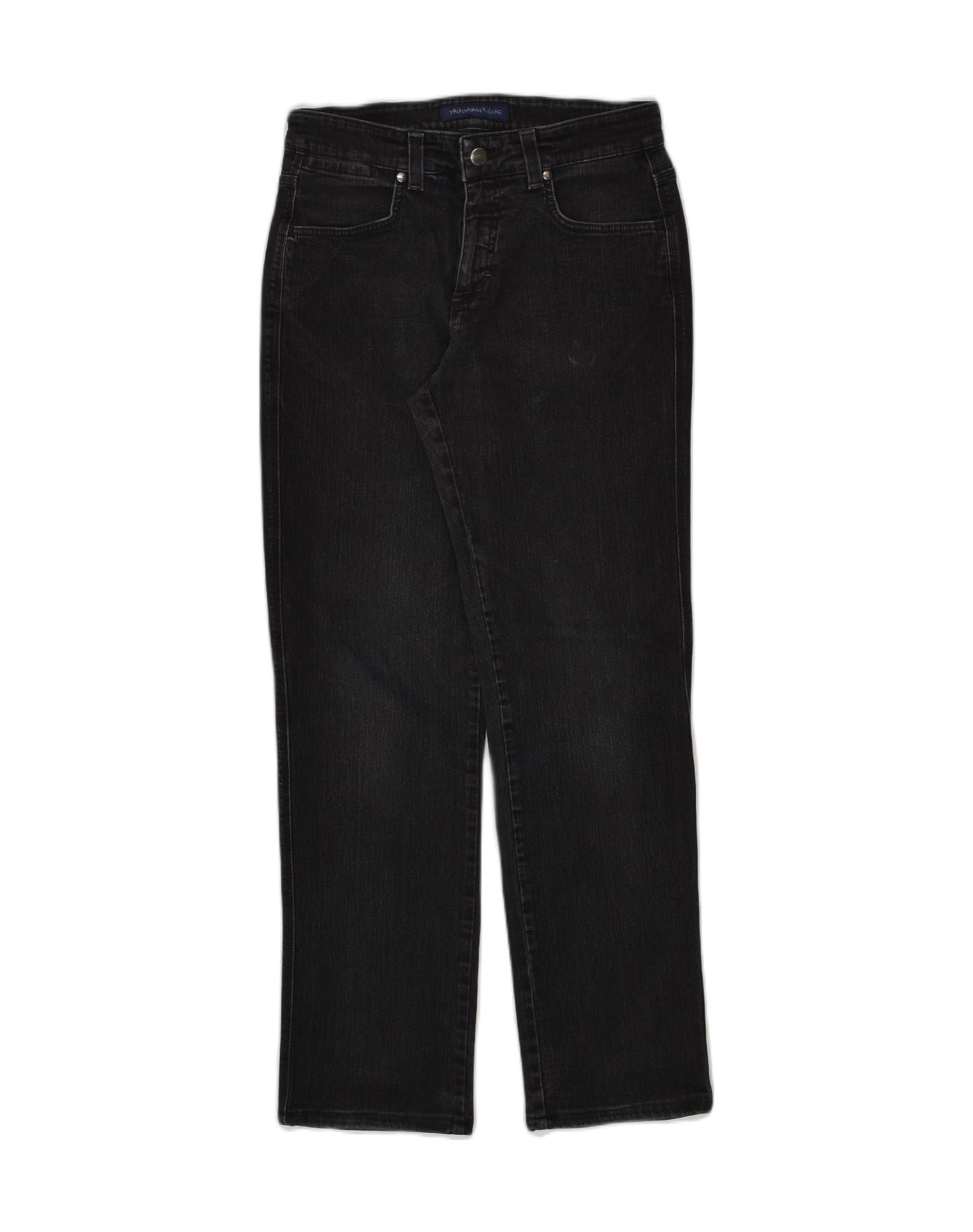 image of TRUSSARDI Womens Straight Jeans W32 L34  Black Cotton