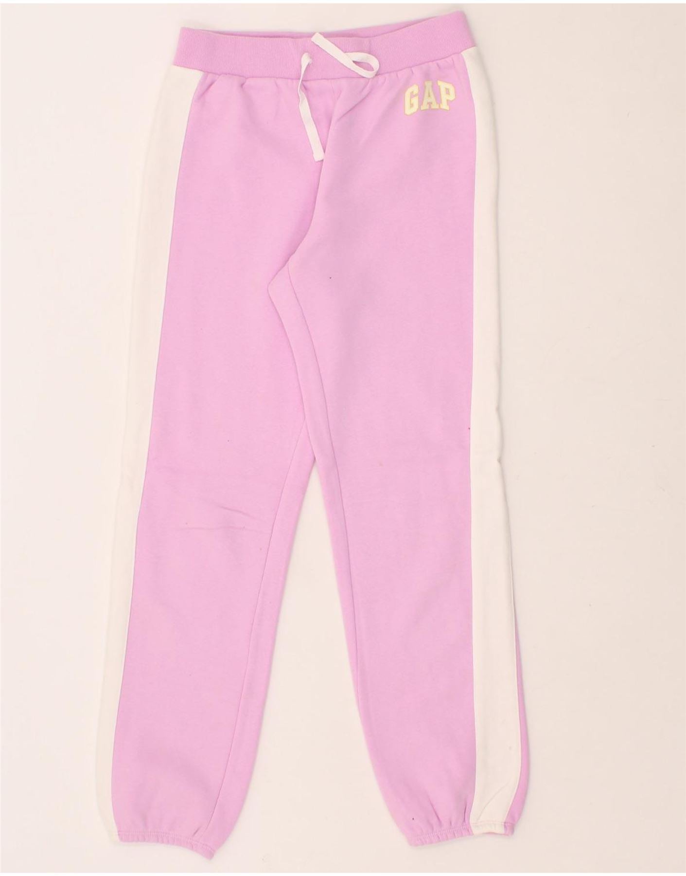 image of GAP Girls Tracksuit Trousers Joggers 11-12 Years XL Pink Colourblock