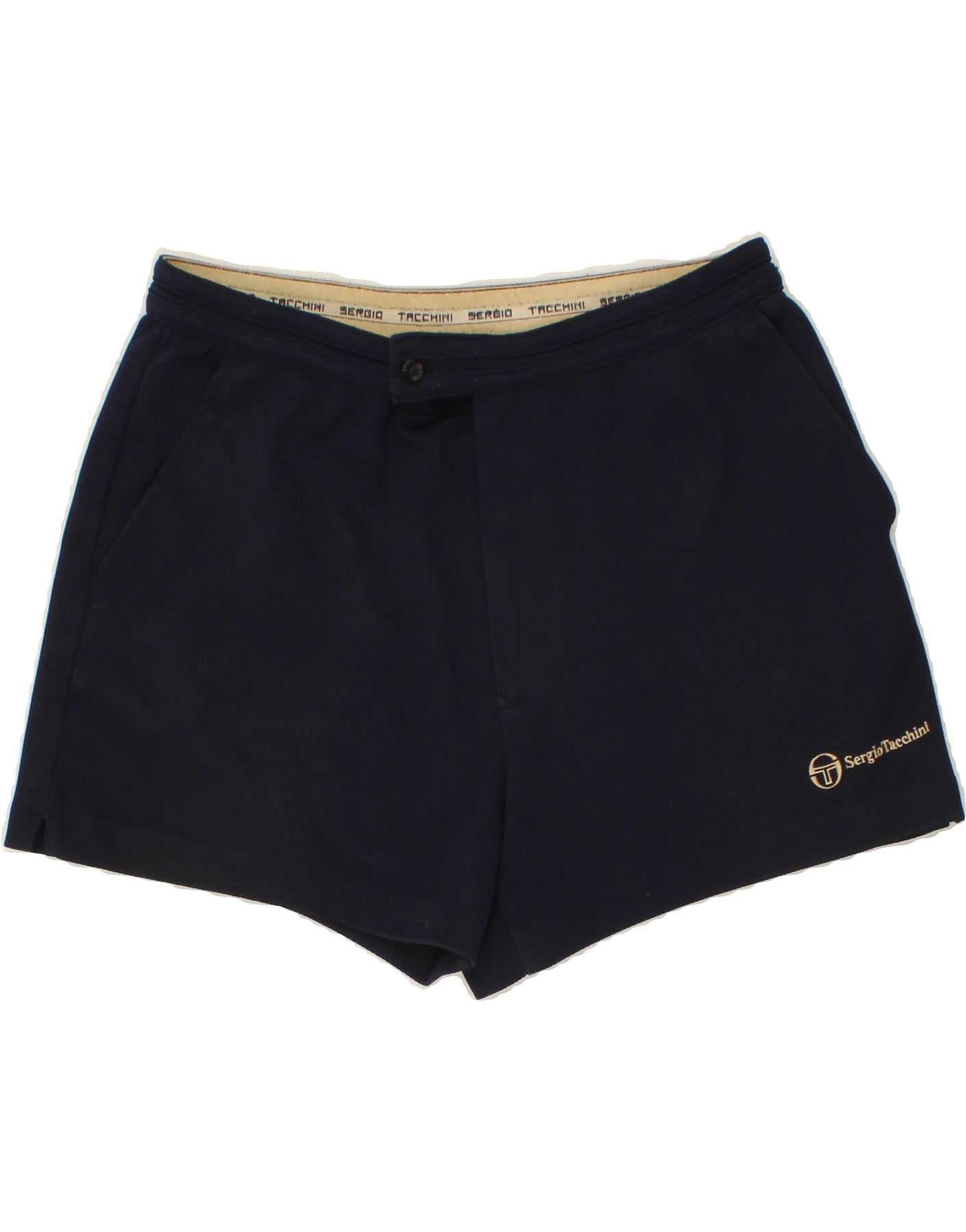 image of SERGIO TACCHINI Womens Sport Shorts UK 20 2XL  Navy Blue Polyester