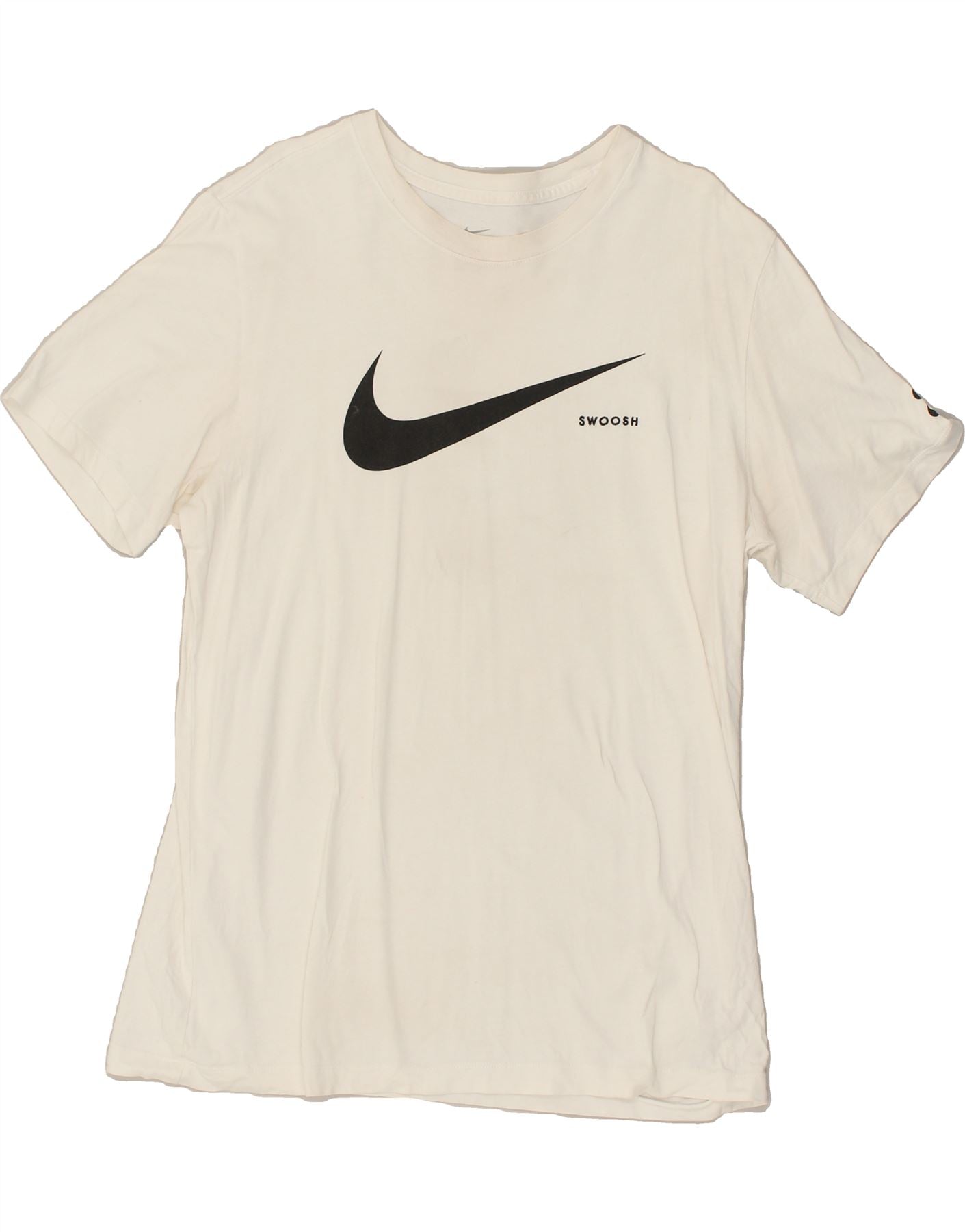 image of NIKE Mens Graphic T-Shirt Top Large White Cotton