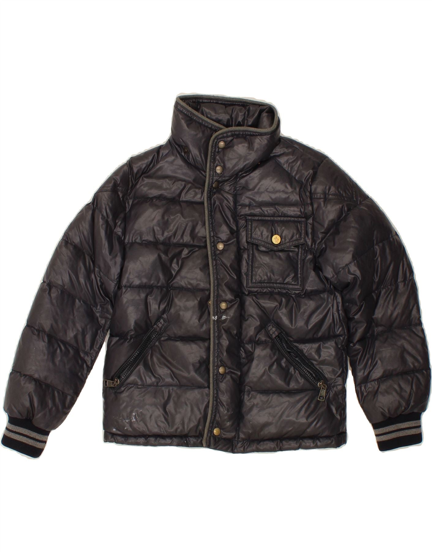 image of MONCLER Boys Padded Jacket 7-8 Years Navy Blue Nylon
