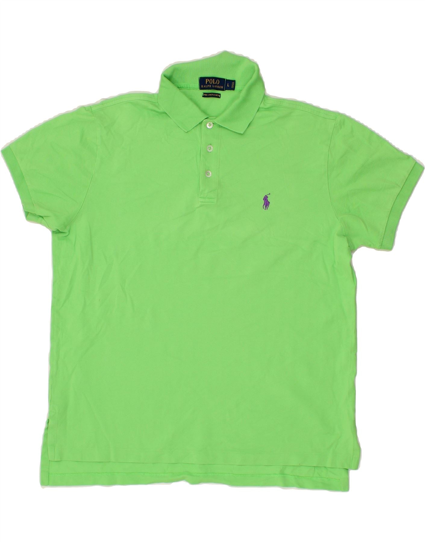 Image of POLO RALPH LAUREN Mens Polo Shirt Large Green