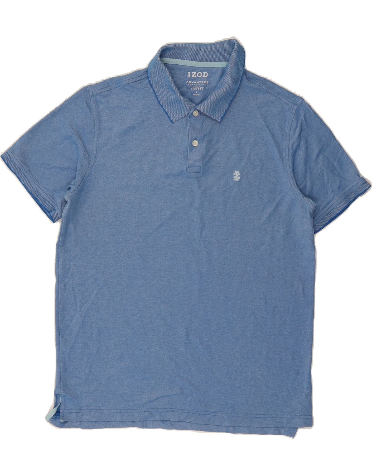 image of IZOD Mens Stretch Polo Shirt Large Blue