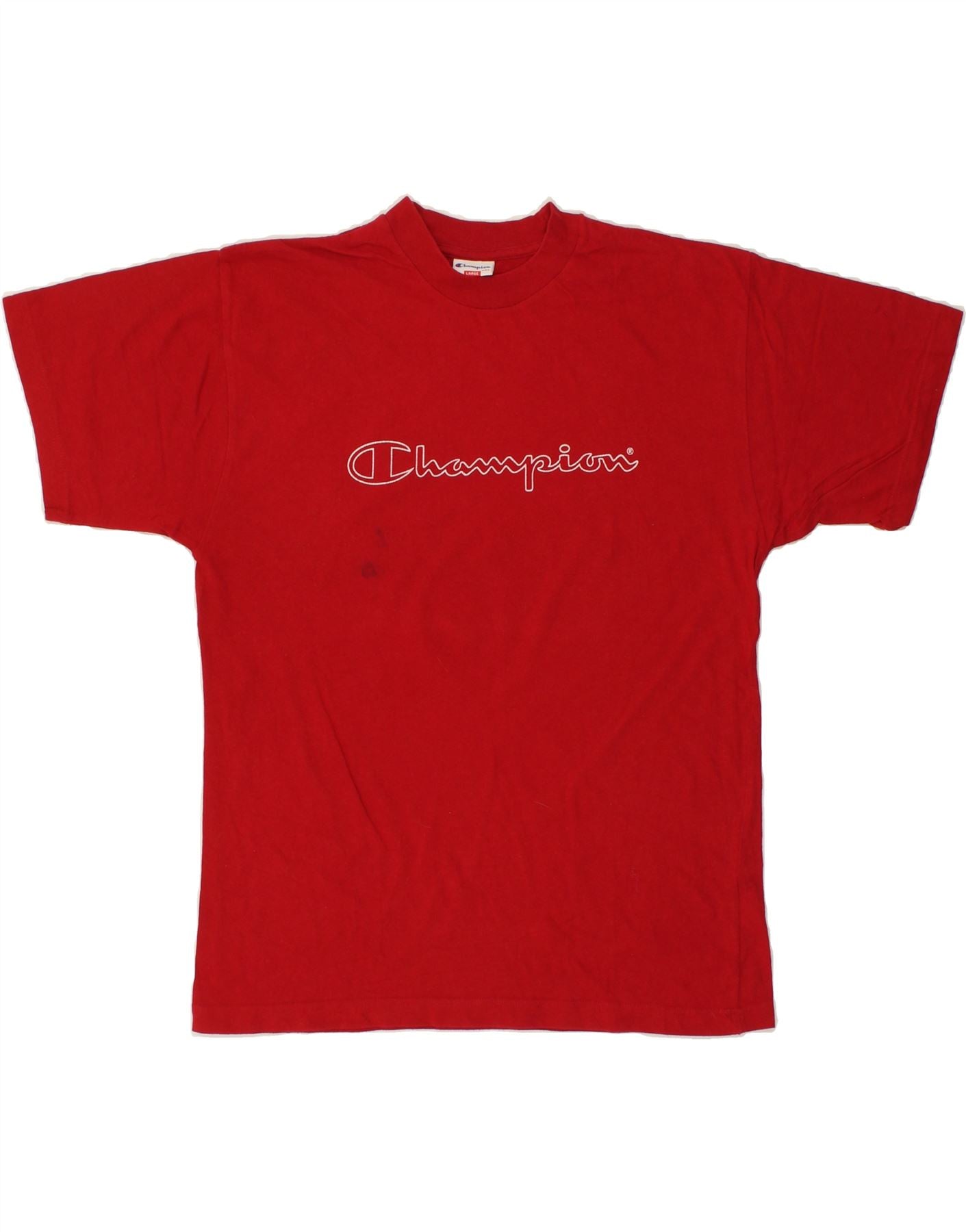 image of CHAMPION Mens Graphic T-Shirt Top Large Red Cotton
