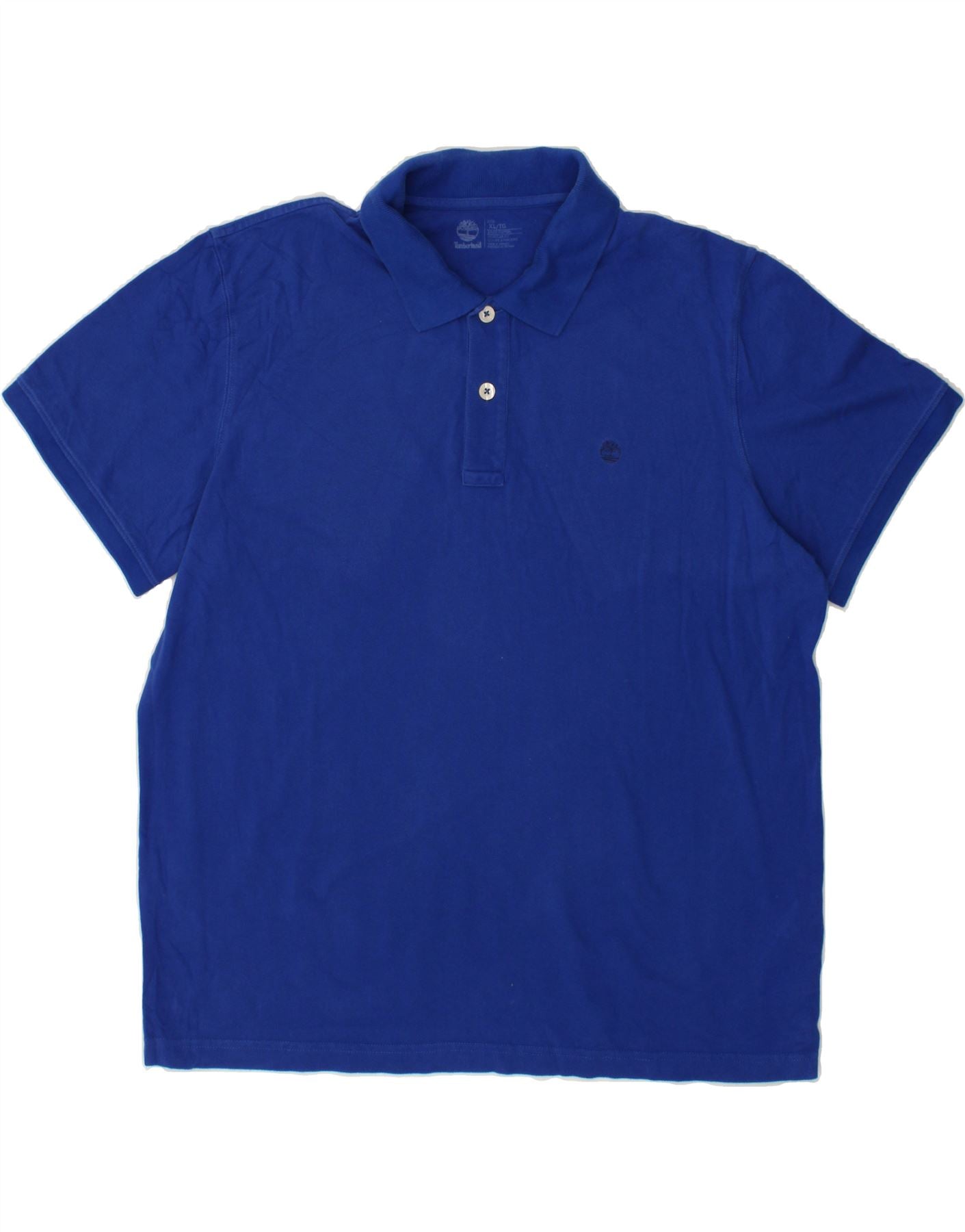 image of TIMBERLAND Mens Regular Fit Polo Shirt XL Blue Cotton