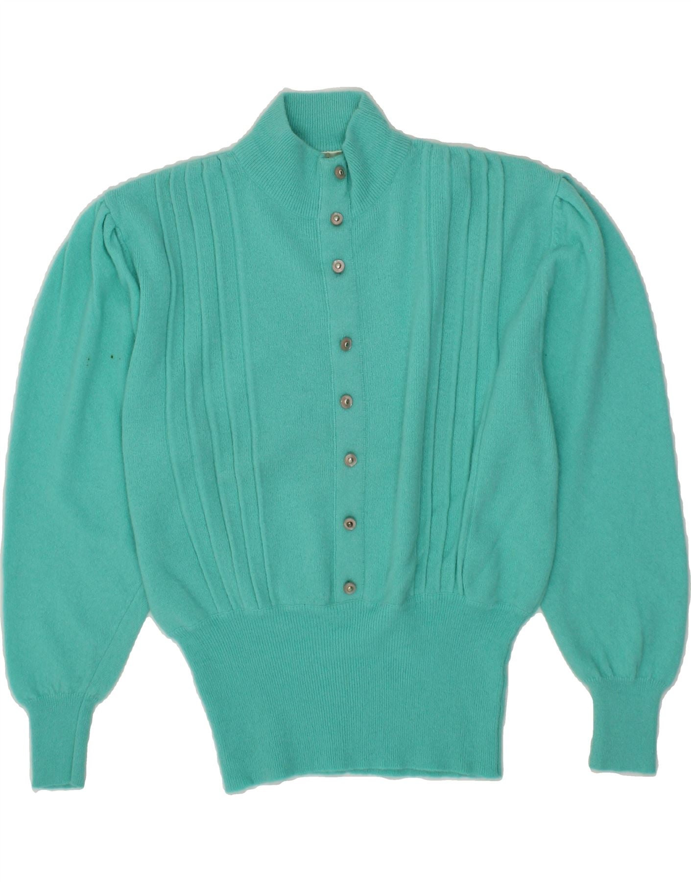 Image of VINTAGE Womens Turtle Neck Jumper Sweater IT 42/44 Medium Turquoise Angora