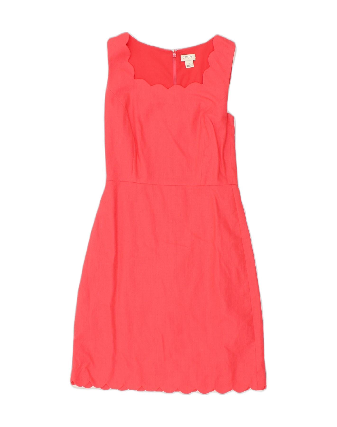 image of J. CREW Womens Sleeveless Basic Dress US 0 XS Pink Cotton