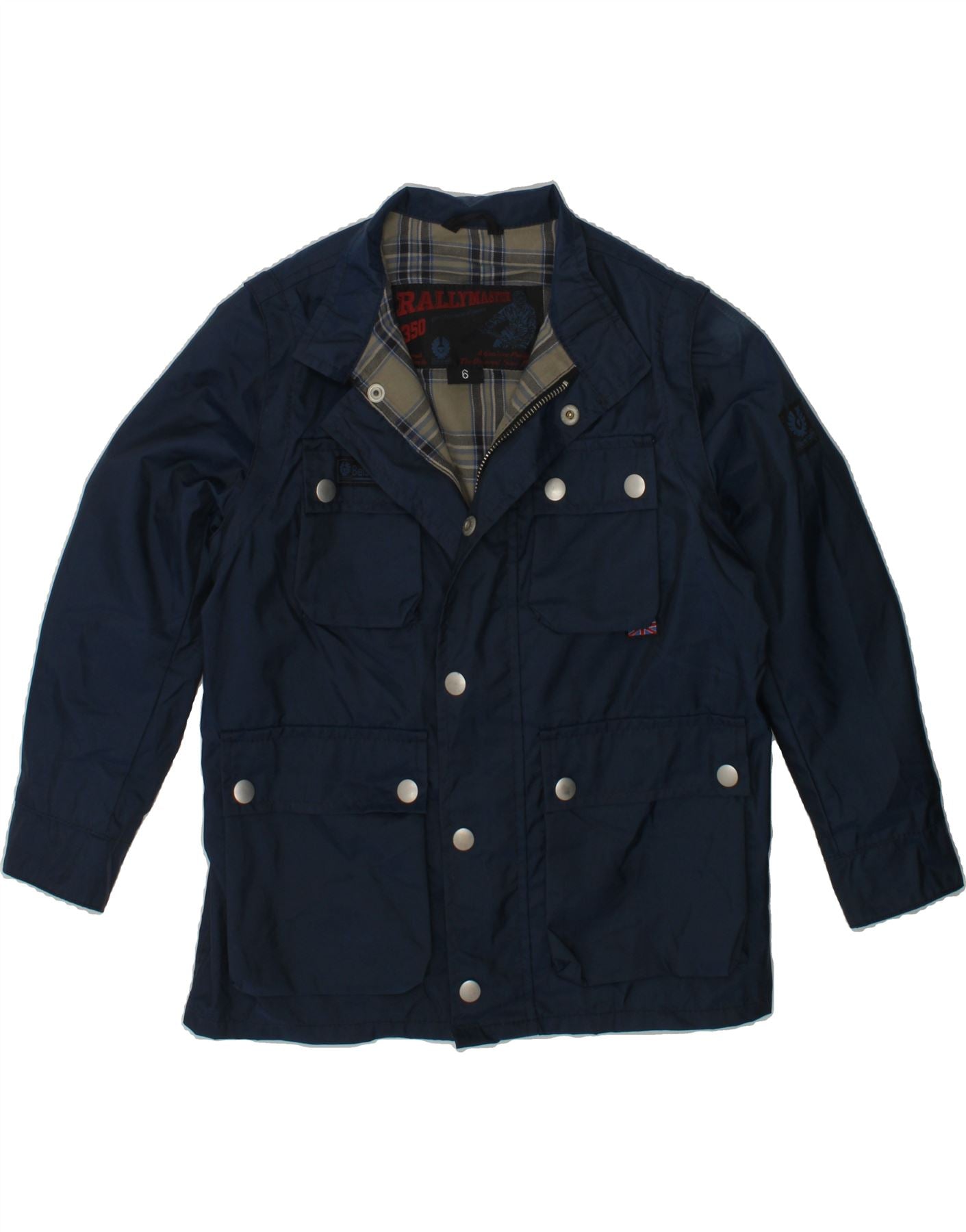 image of BELSTAFF Boys Utility Jacket 5-6 Years Navy Blue Polyamide