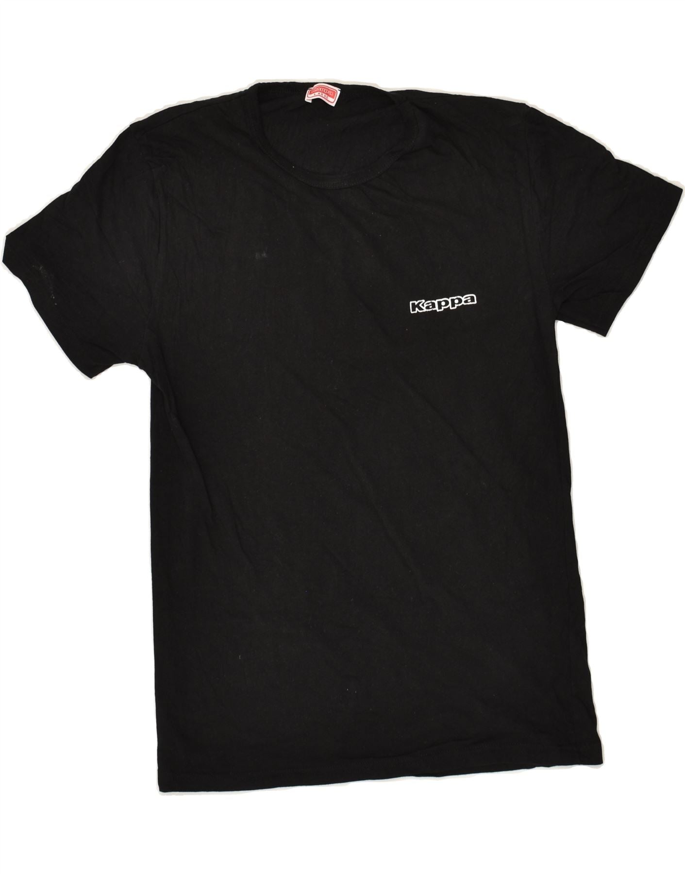 image of KAPPA Womens Graphic T-Shirt Top UK 14 Large Black Cotton