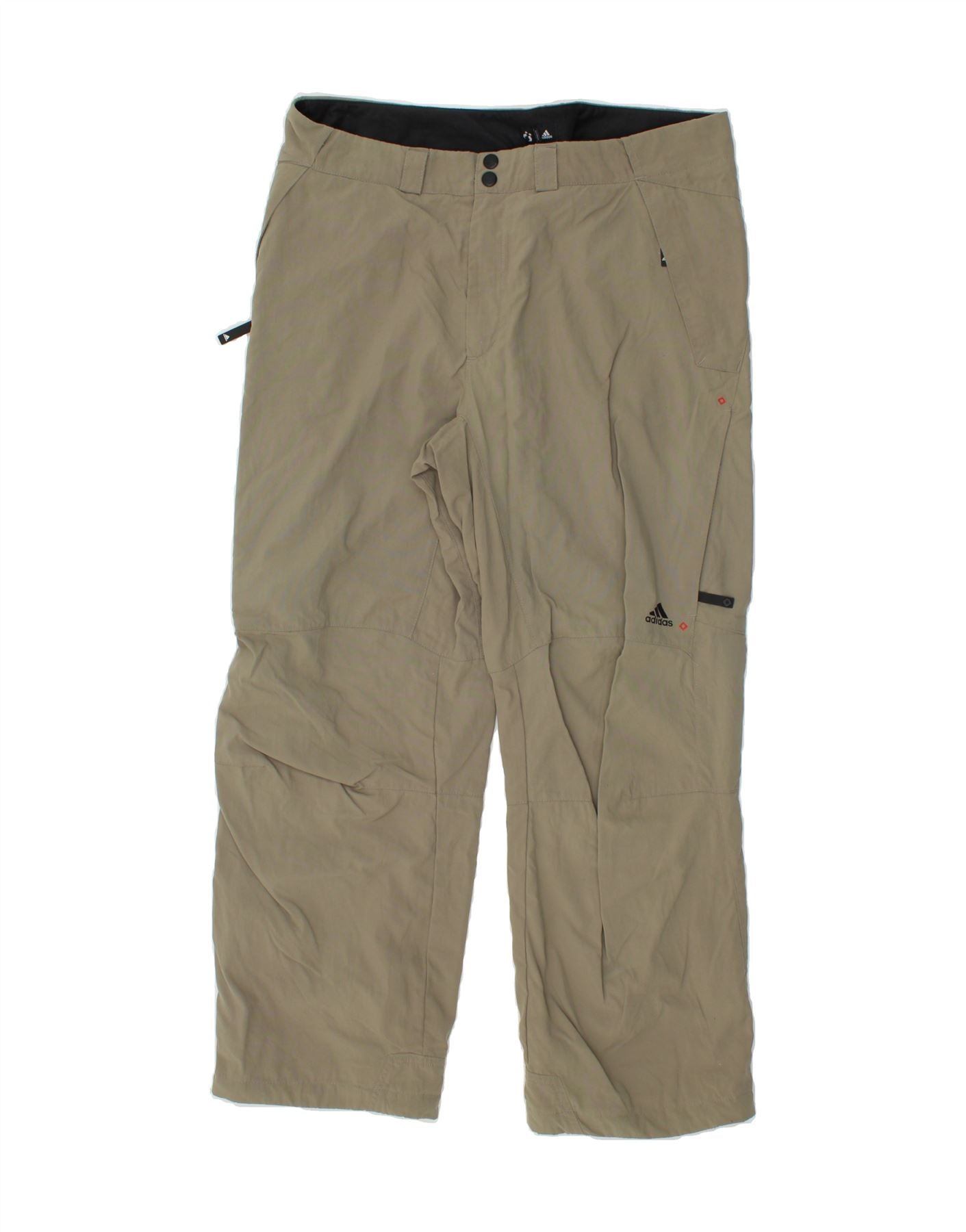 Image of ADIDAS Mens Clima Proof Straight Cargo Trousers W36 L28  Grey Nylon