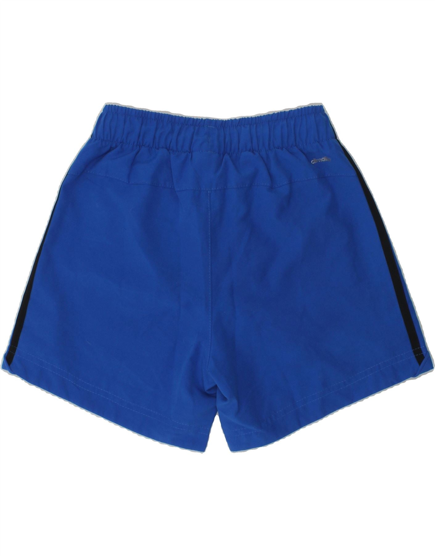 ADIDAS Boys Climalite Graphic Sport Shorts 9-10 Years Blue Polyester