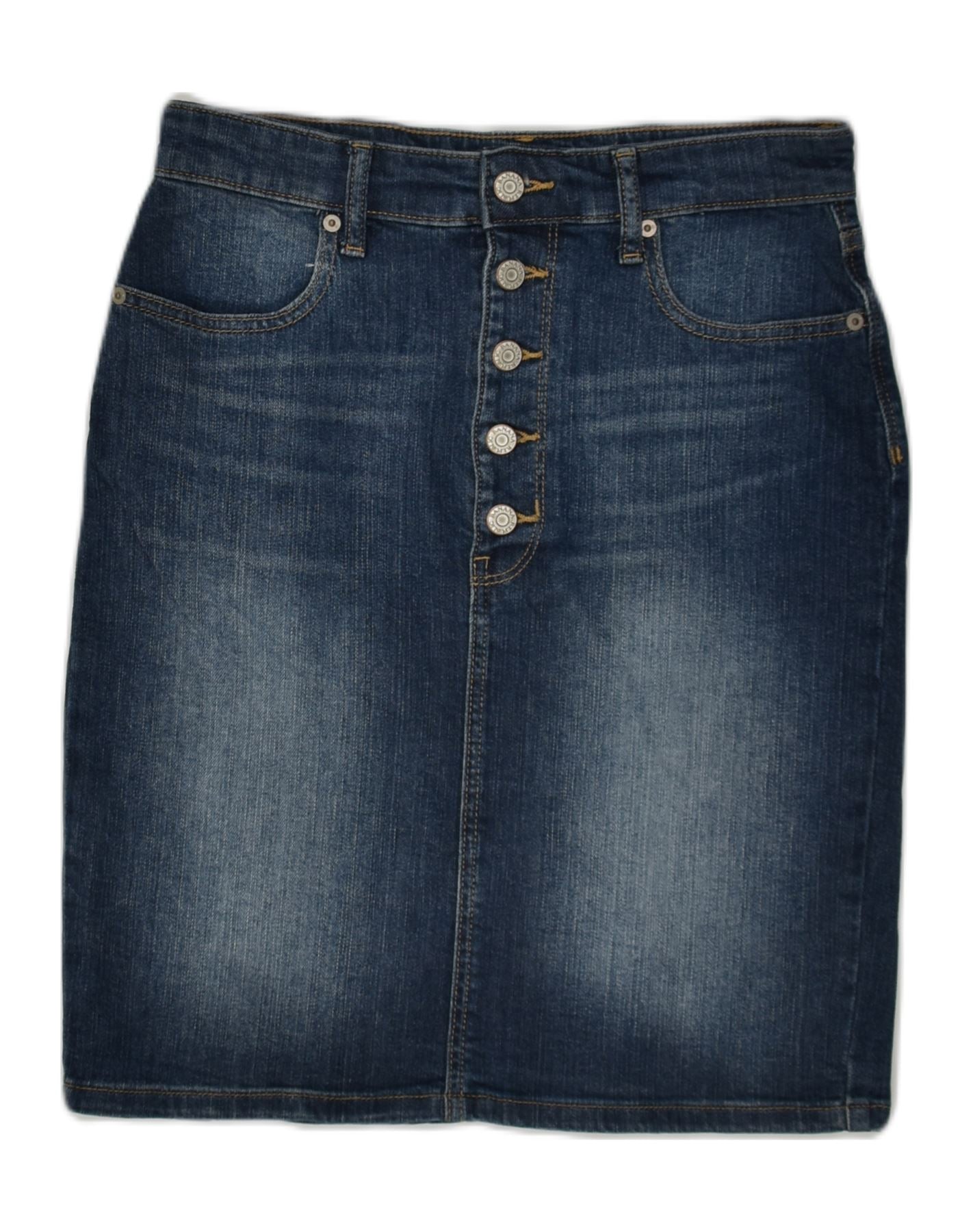 image of BANANA REPUBLIC Womens Denim Skirt US 2 XS W26 Blue Cotton