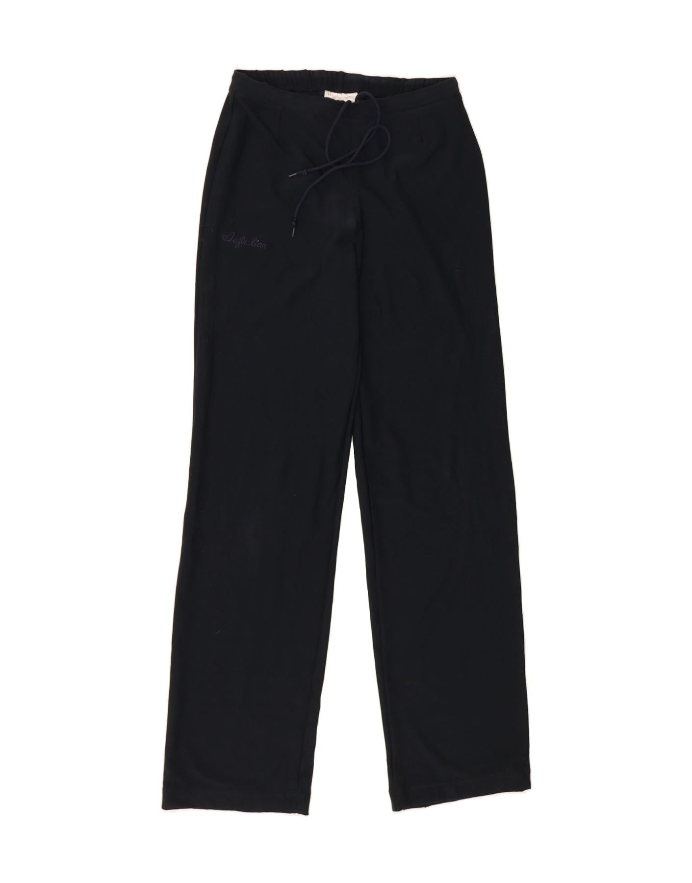 image of AUSTRALIAN L'ALPINA Womens Tracksuit Trousers IT 44 Medium Black Polyester