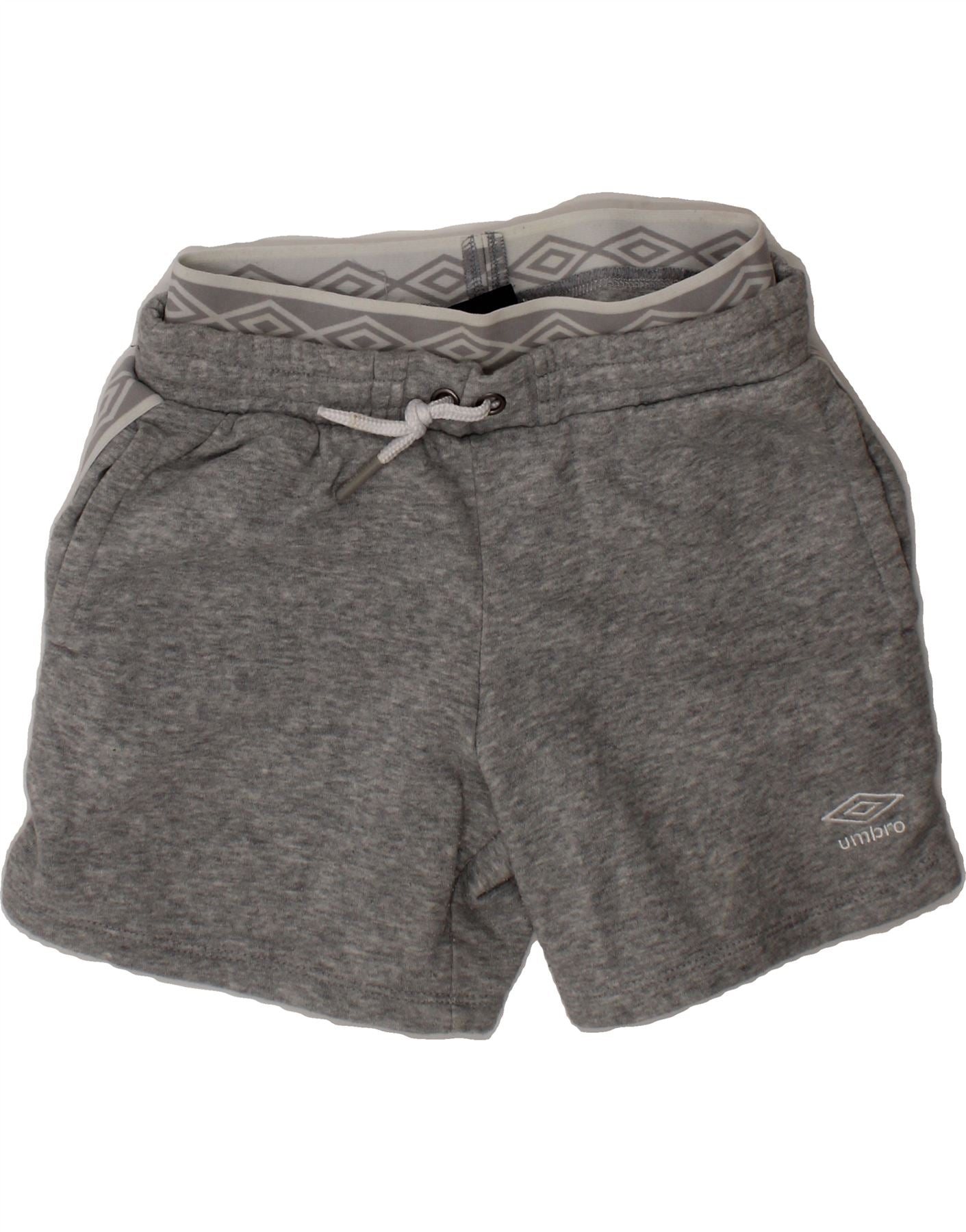 image of UMBRO Boys Graphic Sport Shorts 7-8 Years Medium  Grey Flecked Cotton