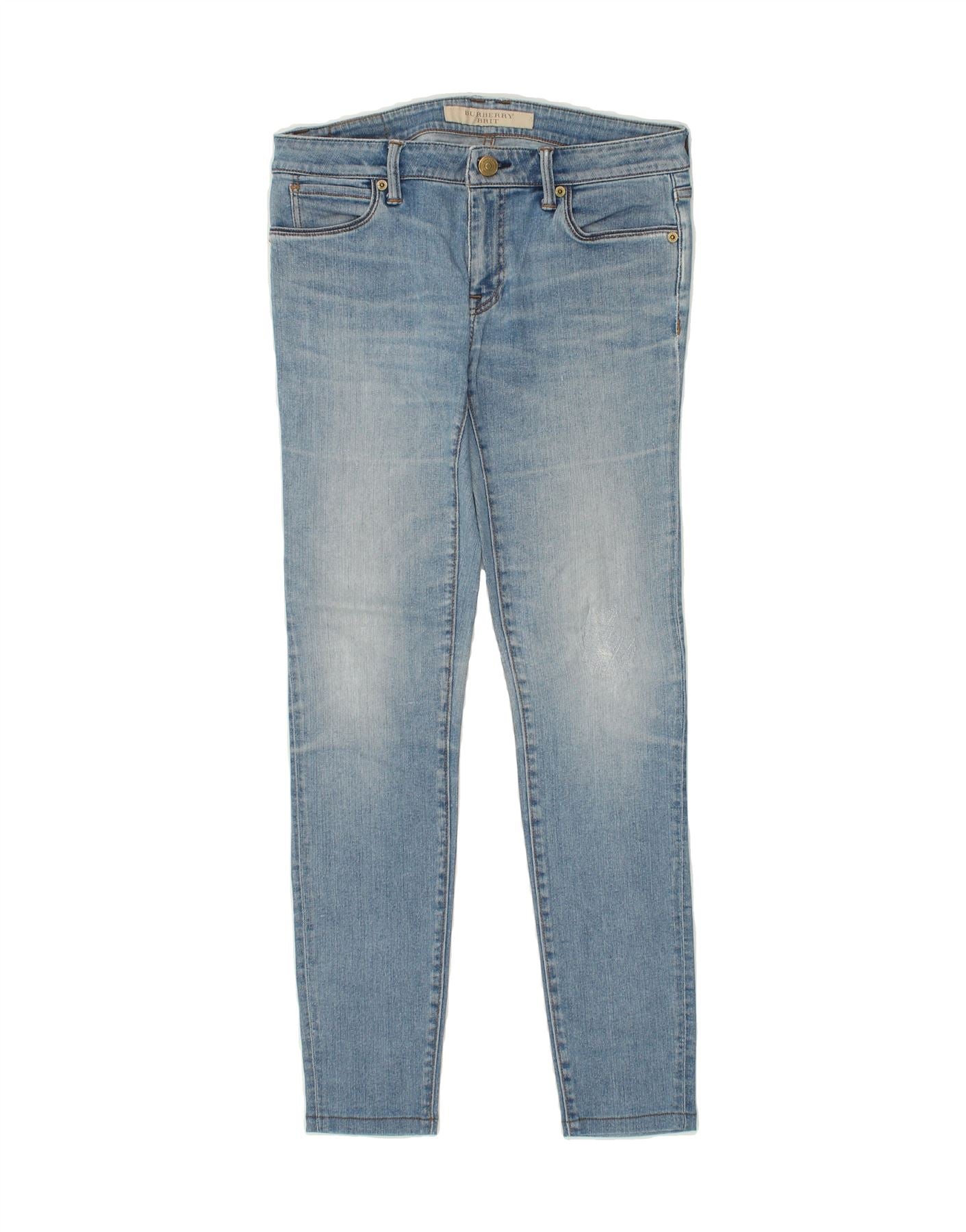 image of BURBERRY Womens BRIT Skinny Jeans W29 L29 Blue Cotton