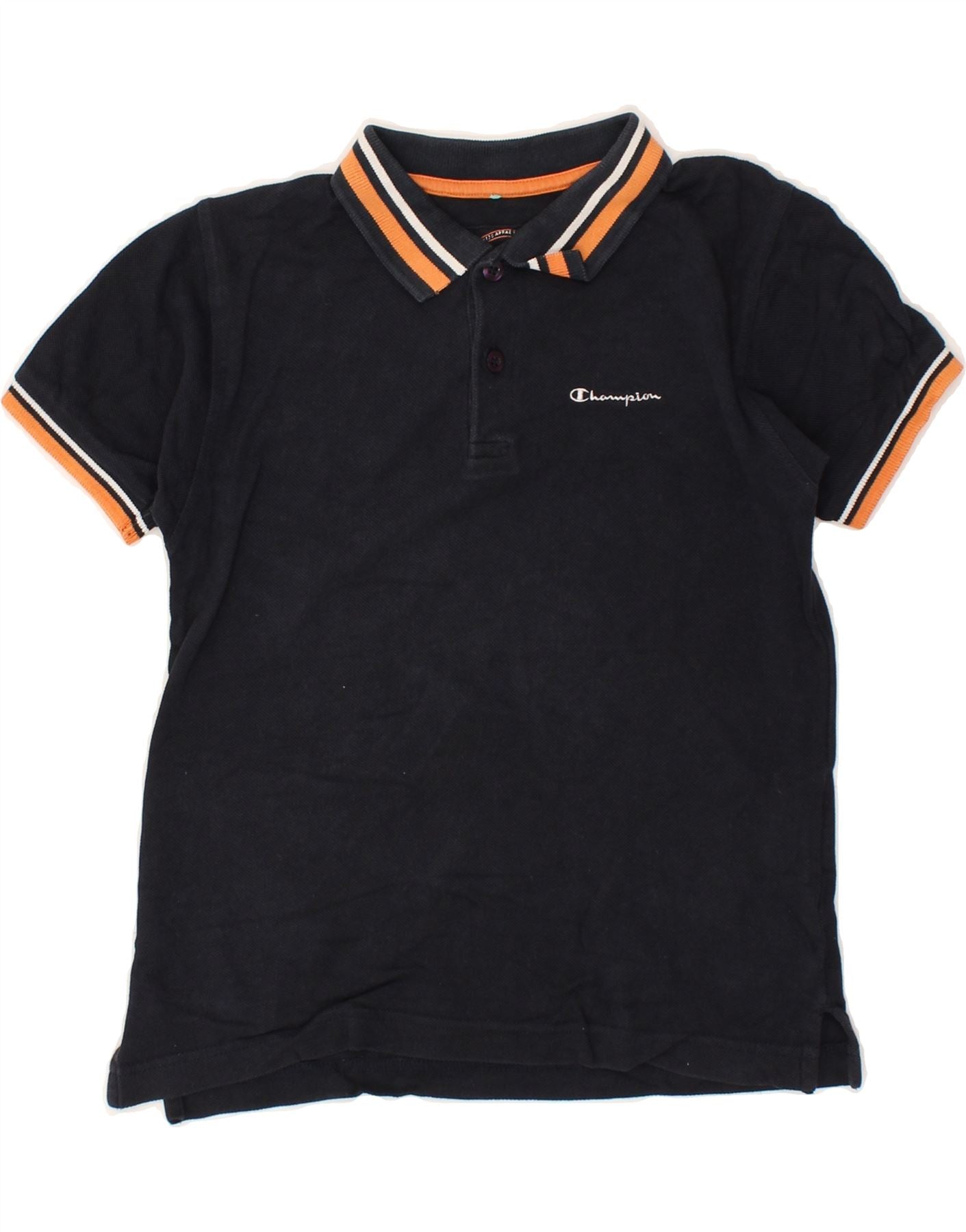 image of CHAMPION Boys Polo Shirt 5-6 Years XS  Navy Blue Cotton