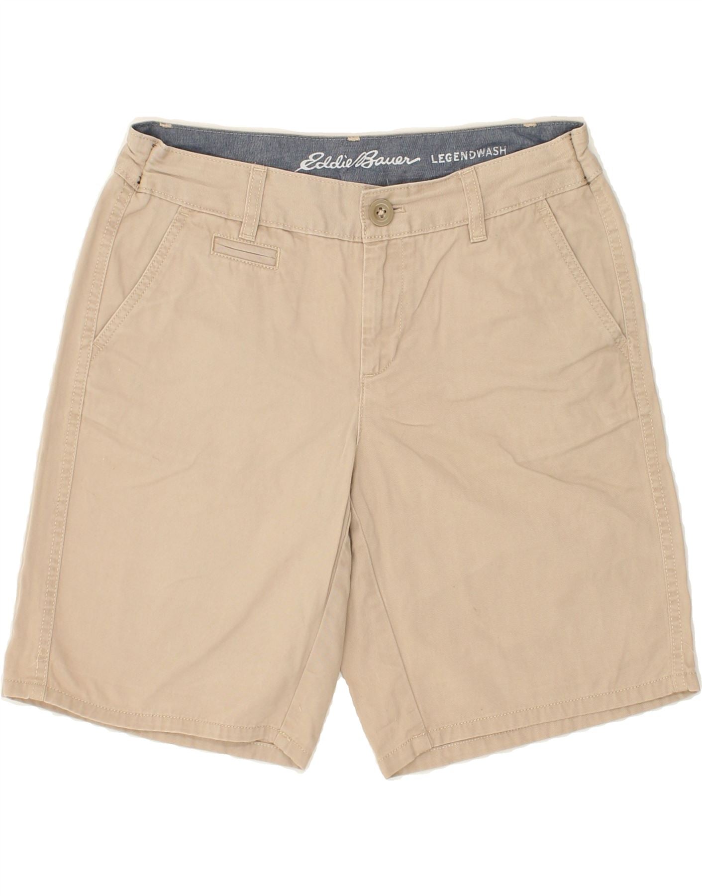 Image of EDDIE BAUER Womens Chino Shorts US 4 Small W28  Beige Cotton