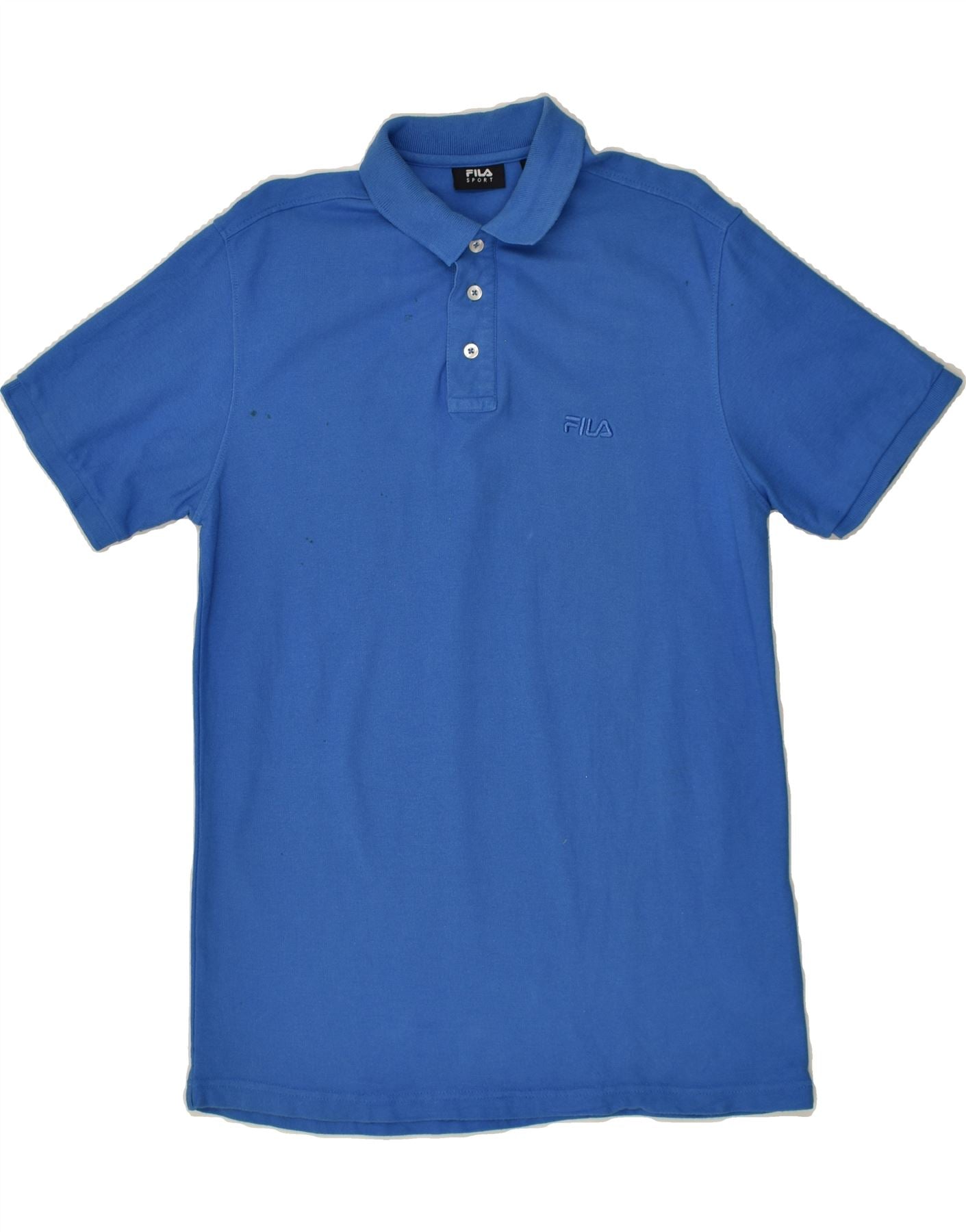 image of FILA Mens Polo Shirt Medium Blue Cotton