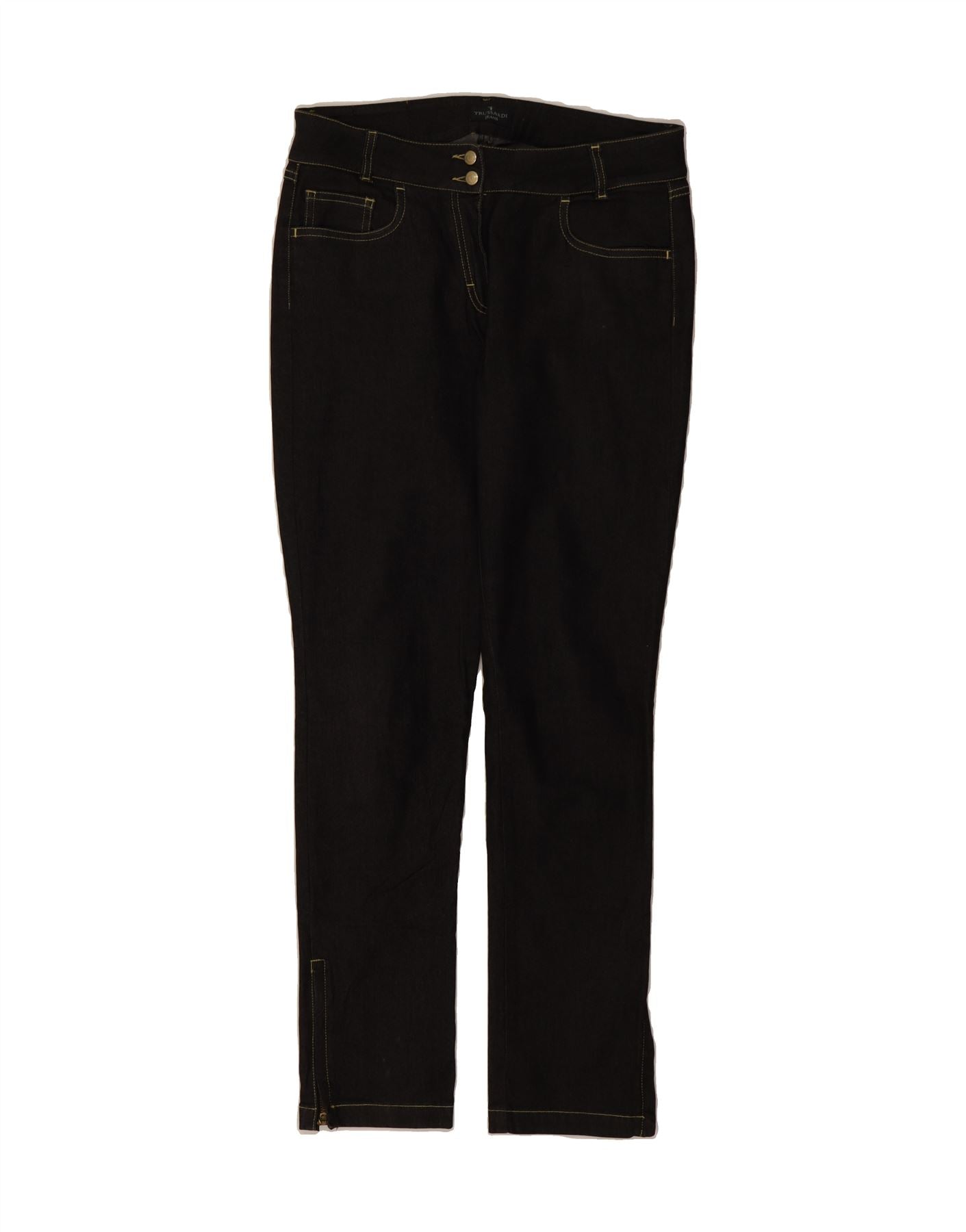 image of TRUSSARDI Womens Slim Jeans W27 L30 Black Cotton